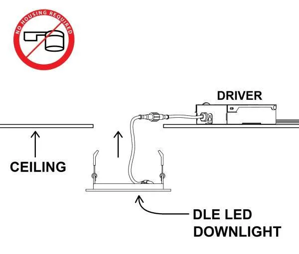 4 in. Square Black Flat Panel LED Downlight in 5000K