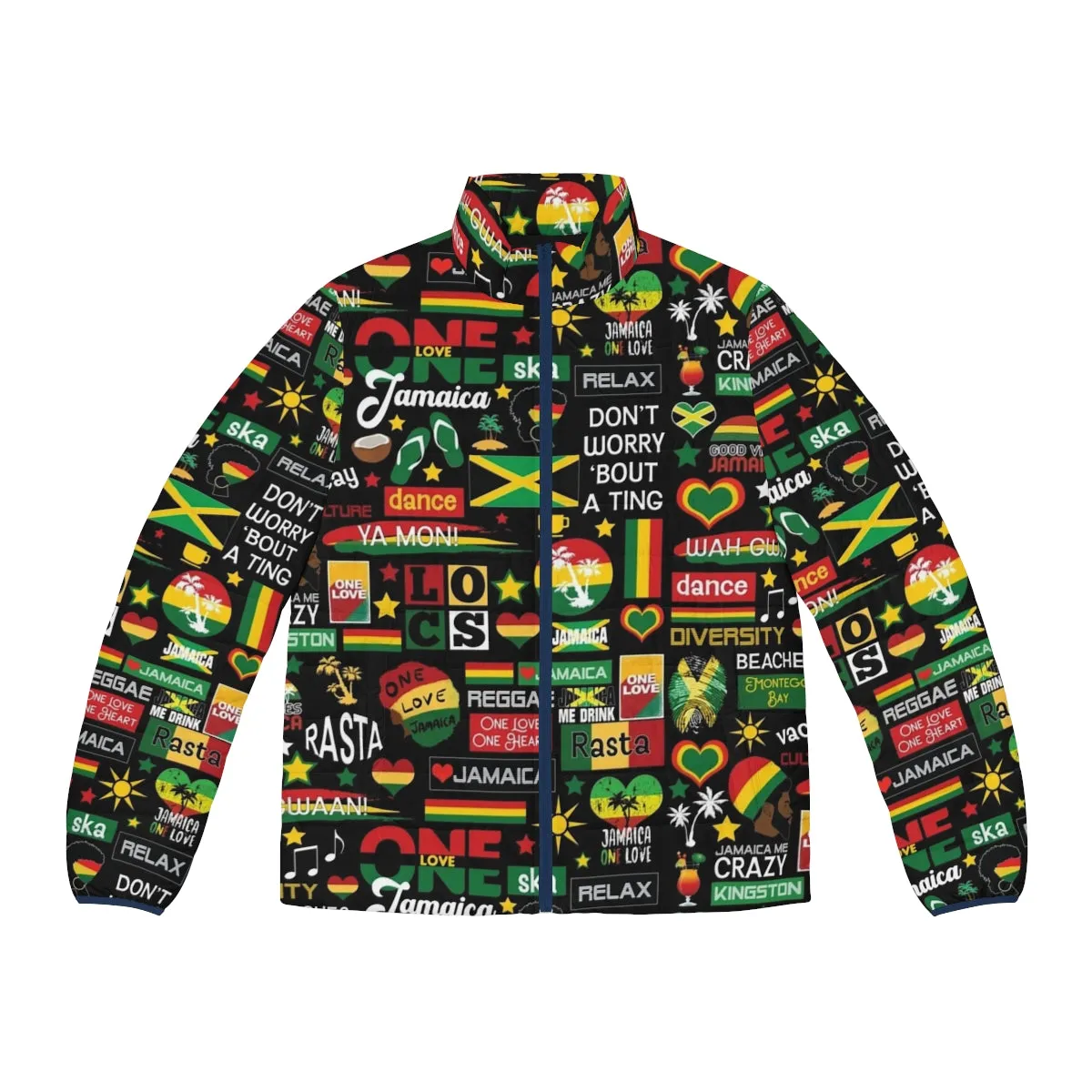 90s Vintage Jamaican Bobsled Team Puffer Jacket | Cool Runnings Inspired