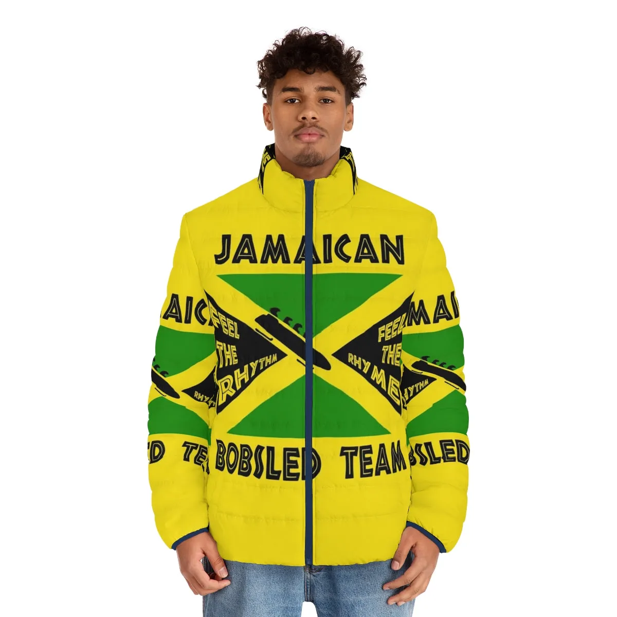 90s Vintage Jamaican Bobsled Team Puffer Jacket | Cool Runnings Inspired