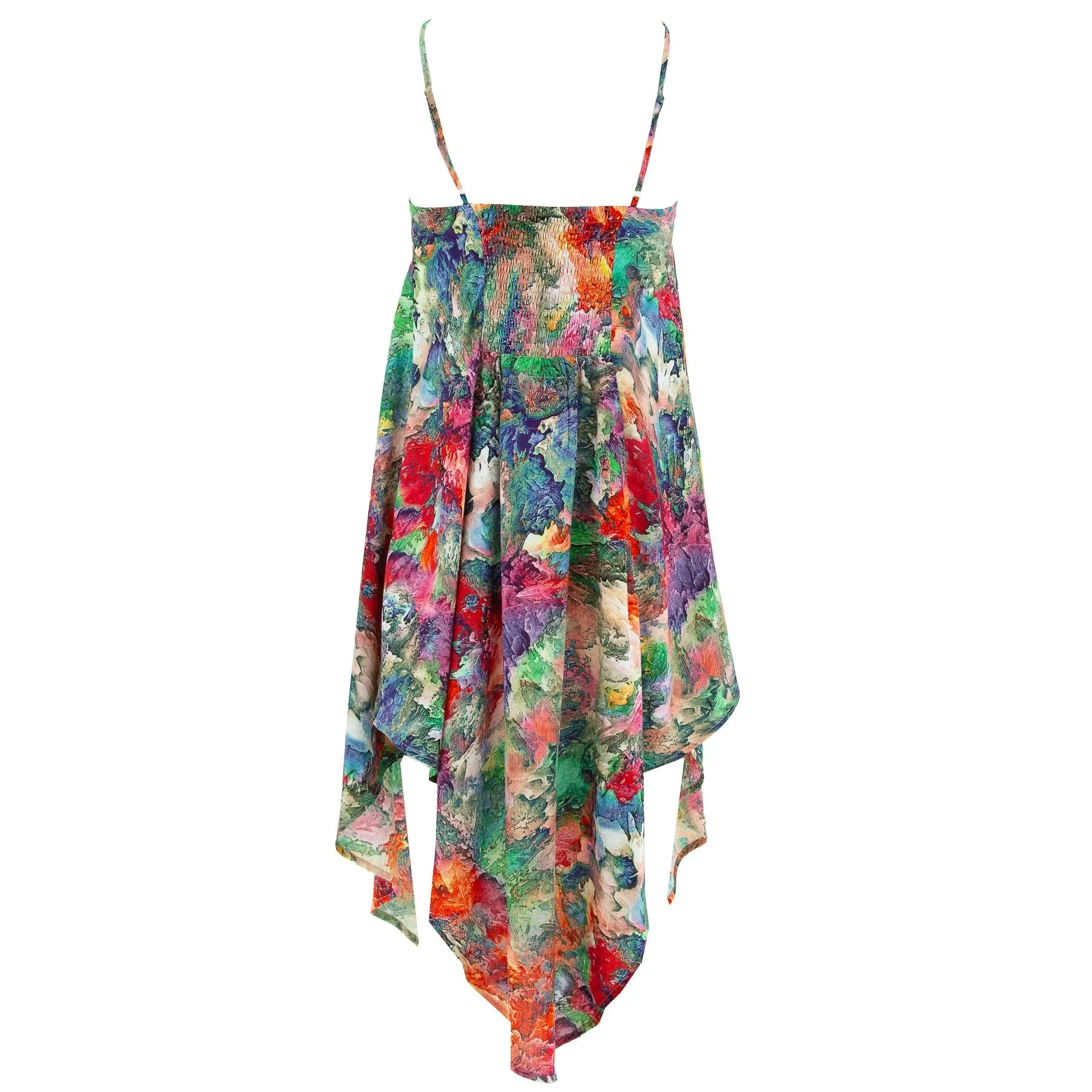 Asymmetric Hem Dress - Summer Oil