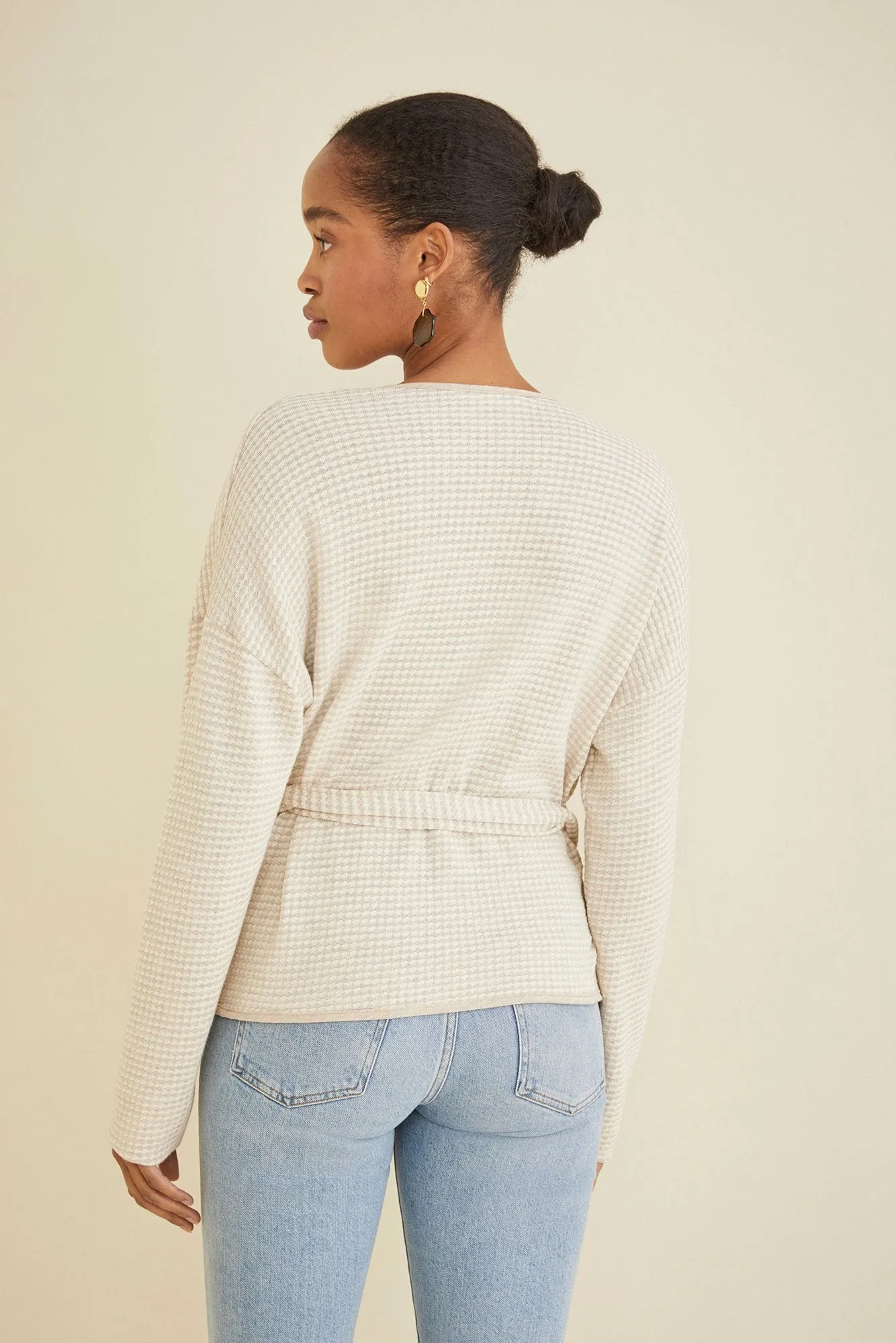 Bentley Scallop Knit Wrap Cardigan