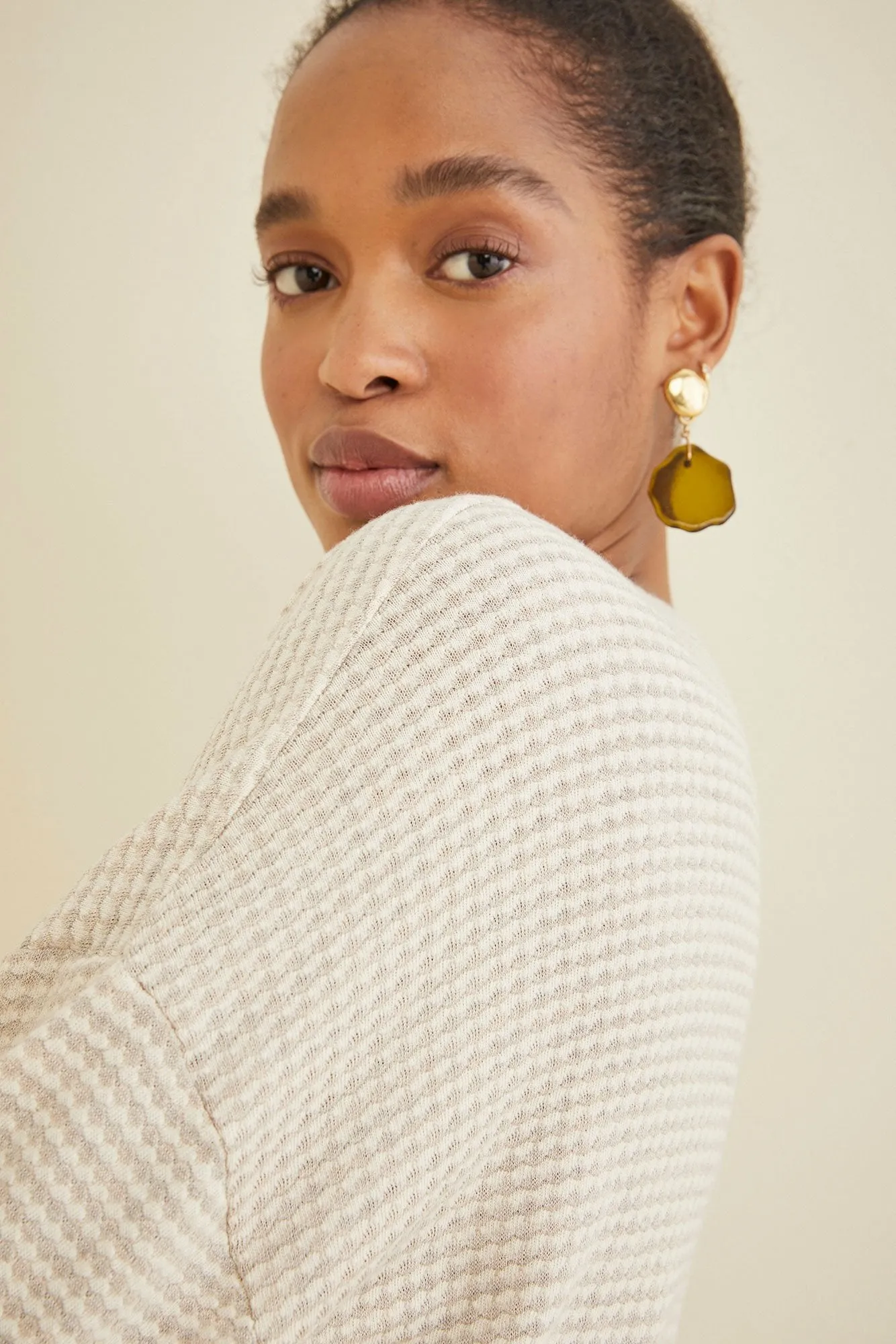 Bentley Scallop Knit Wrap Cardigan