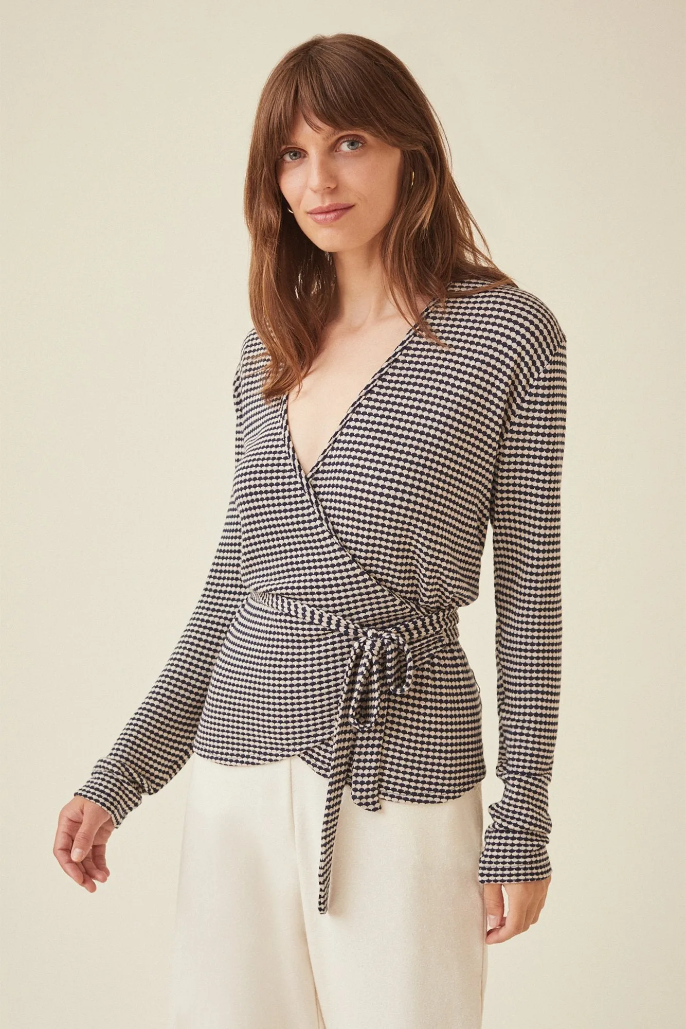 Bentley Scallop Knit Wrap Cardigan