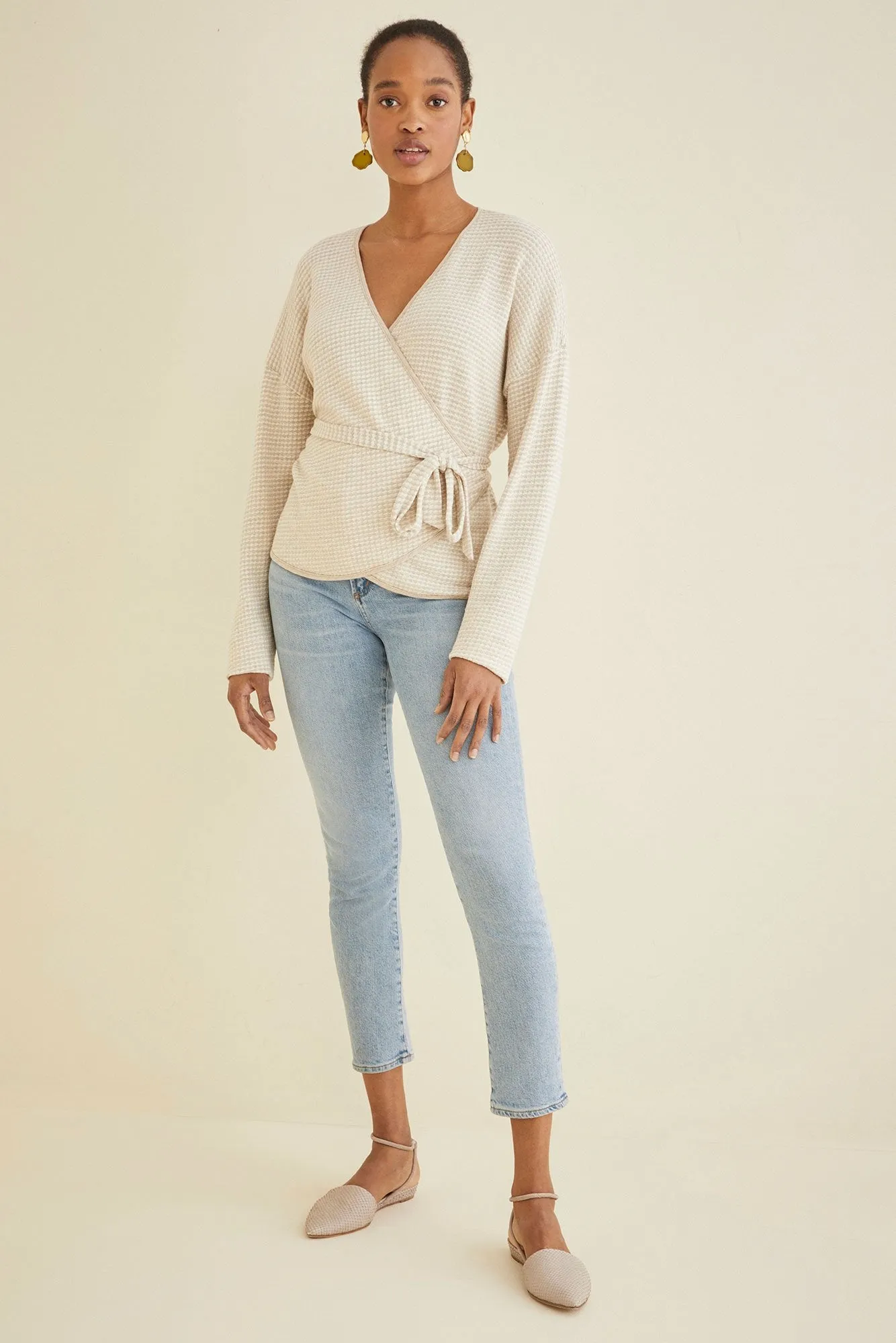 Bentley Scallop Knit Wrap Cardigan