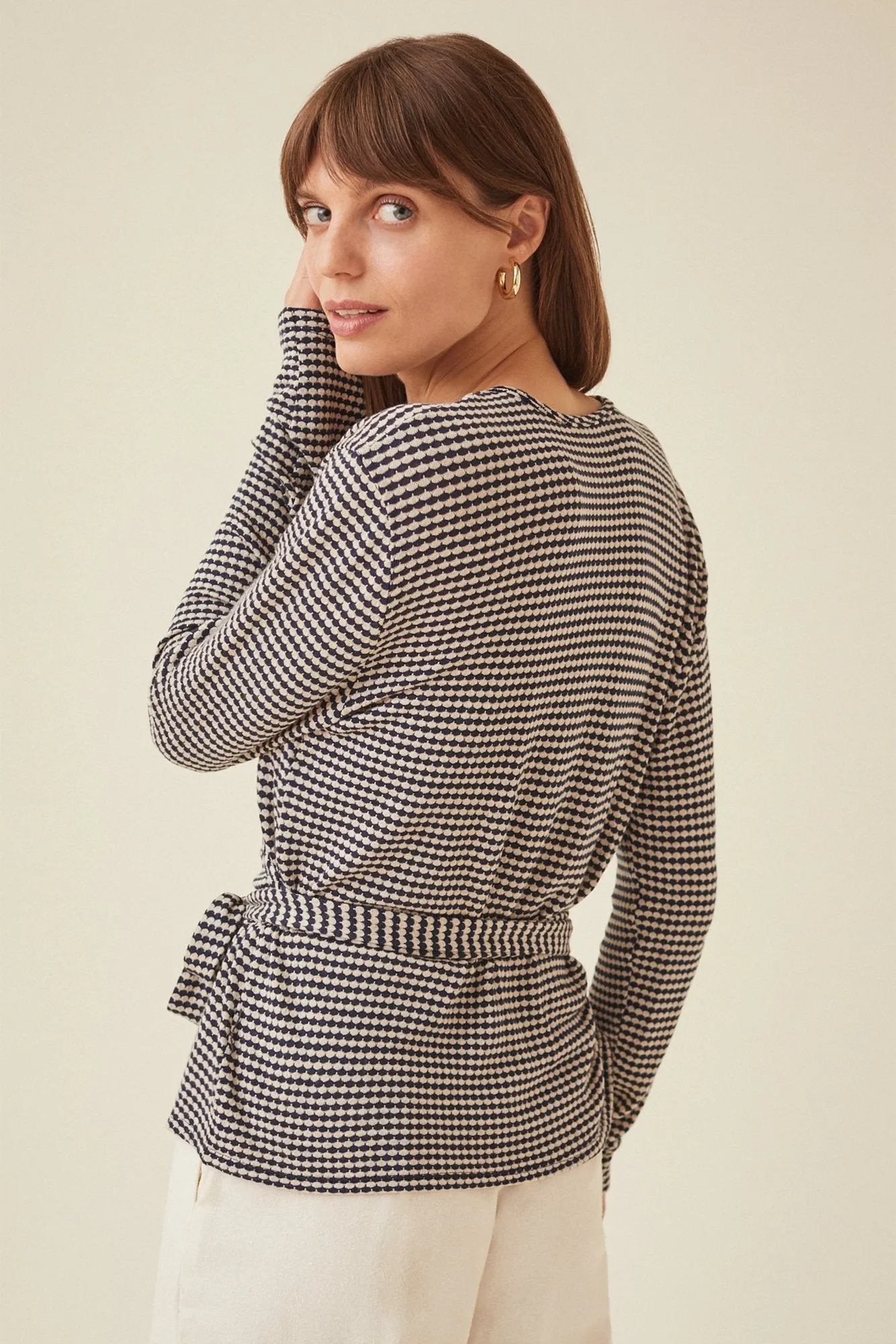 Bentley Scallop Knit Wrap Cardigan