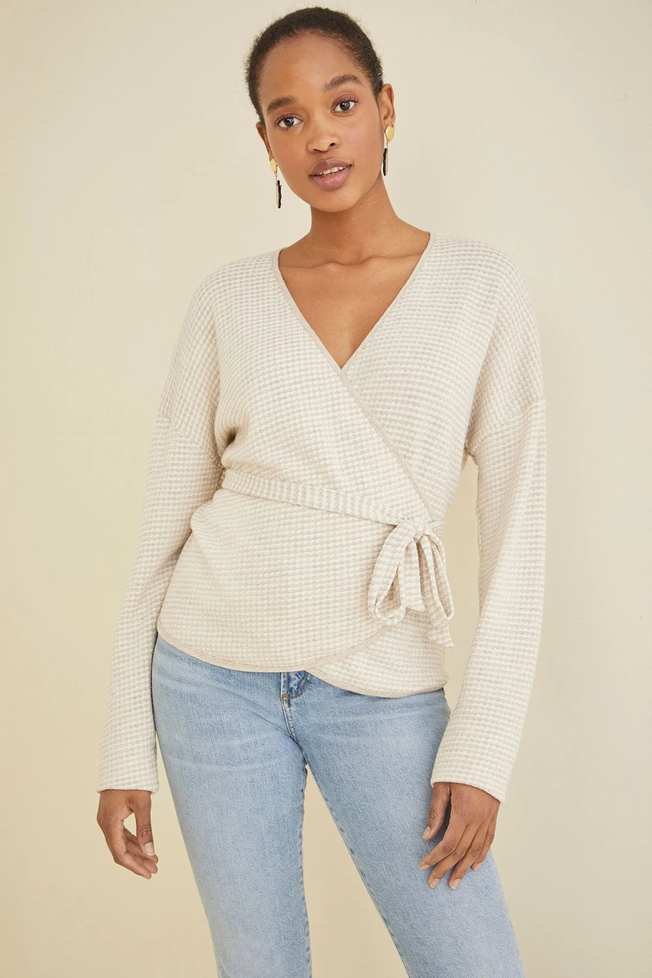 Bentley Scallop Knit Wrap Cardigan