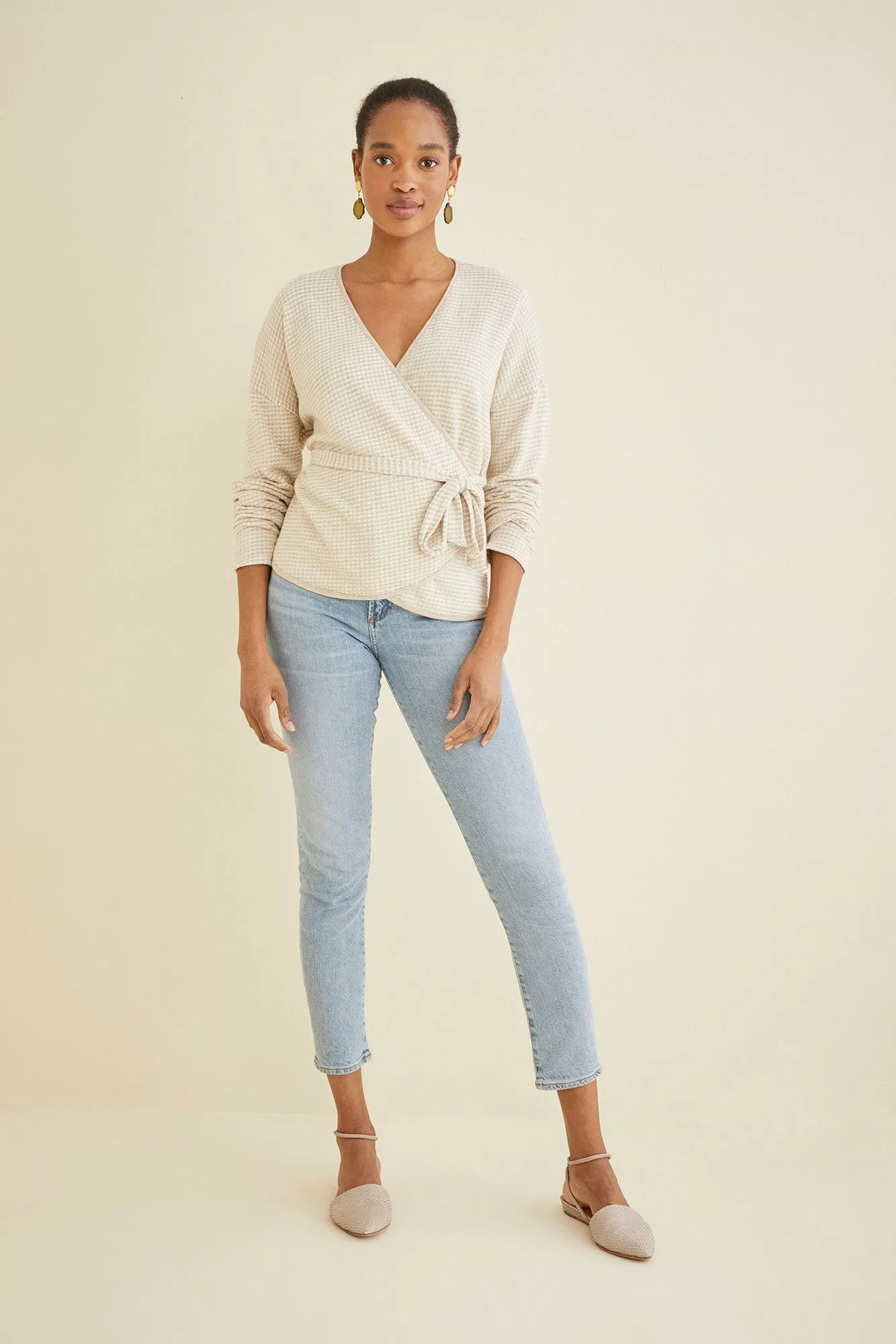 Bentley Scallop Knit Wrap Cardigan
