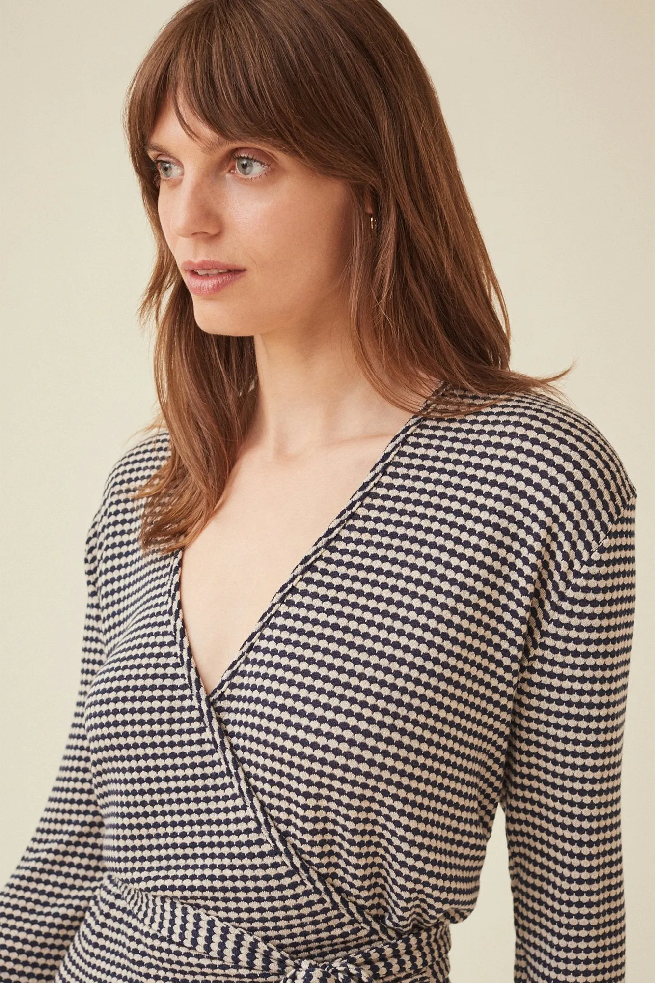 Bentley Scallop Knit Wrap Cardigan