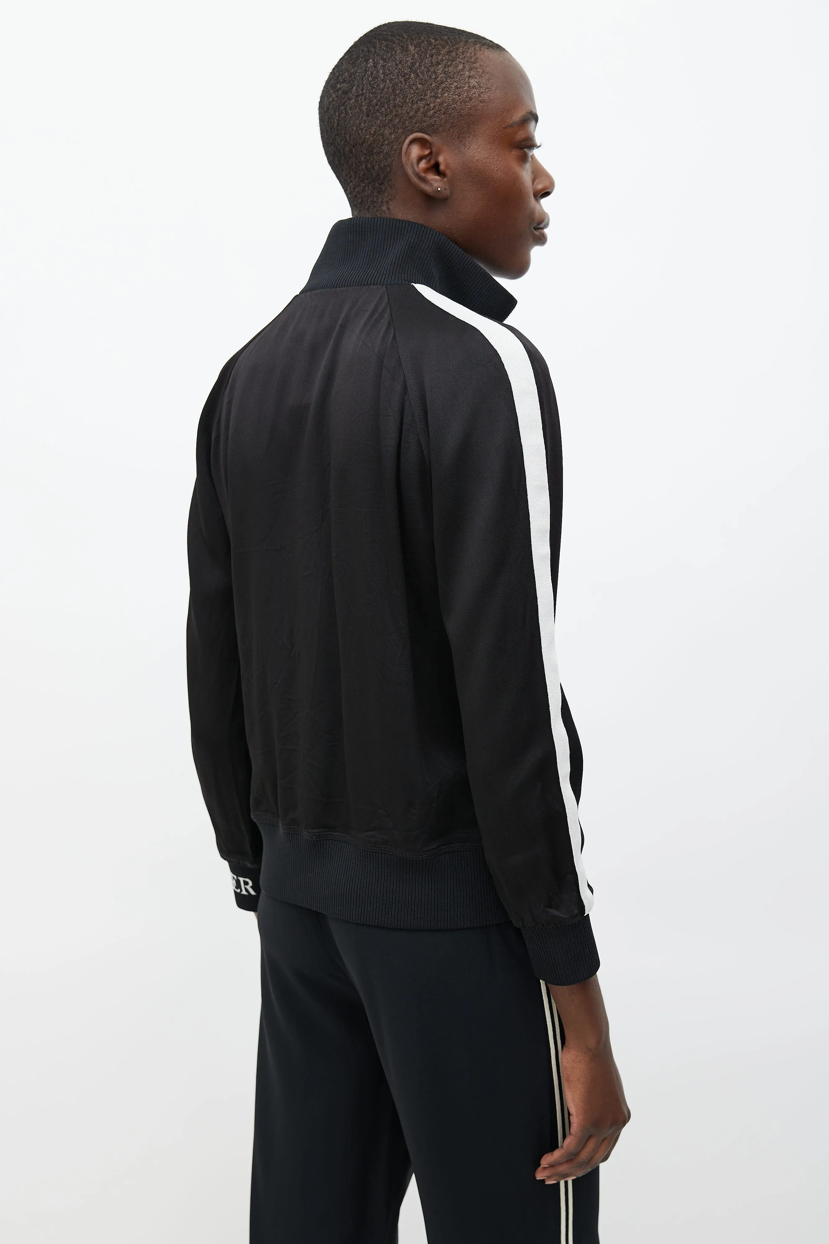 Black & White Full Zip Track Jacket