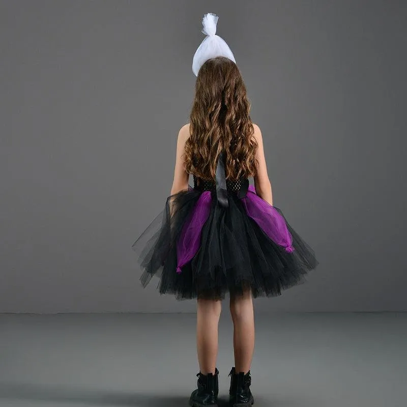 Children's Halloween cosplay costumes Girl's elegant mesh princess dress with color blocking Luxurious Aladdin Dress