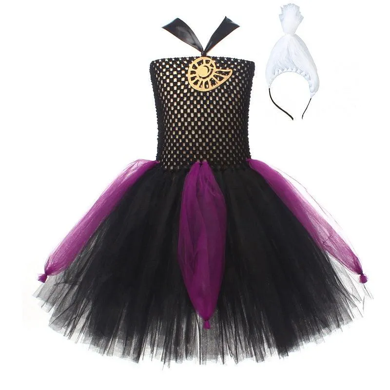 Children's Halloween cosplay costumes Girl's elegant mesh princess dress with color blocking Luxurious Aladdin Dress