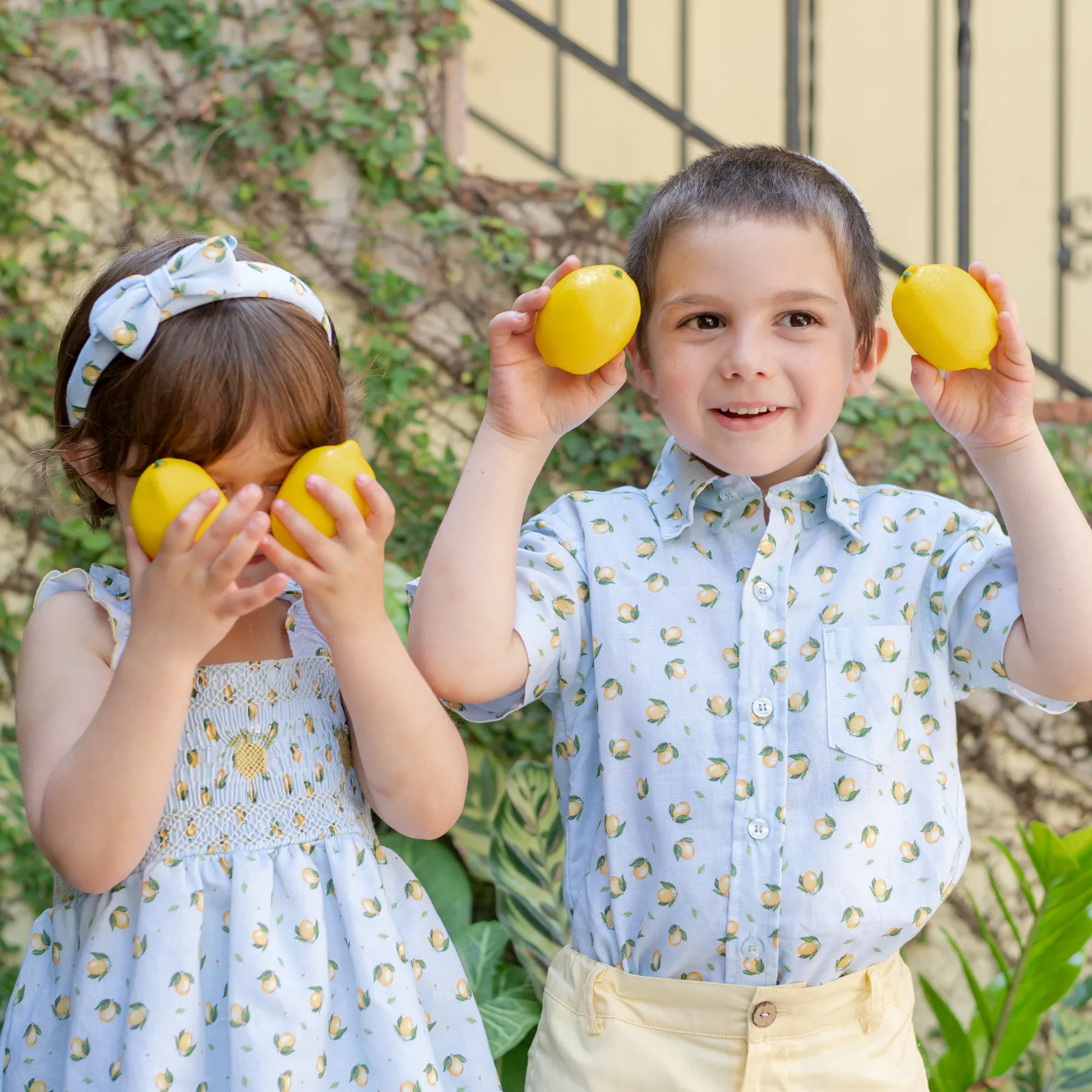 Citron Boy Button Down/Short Set