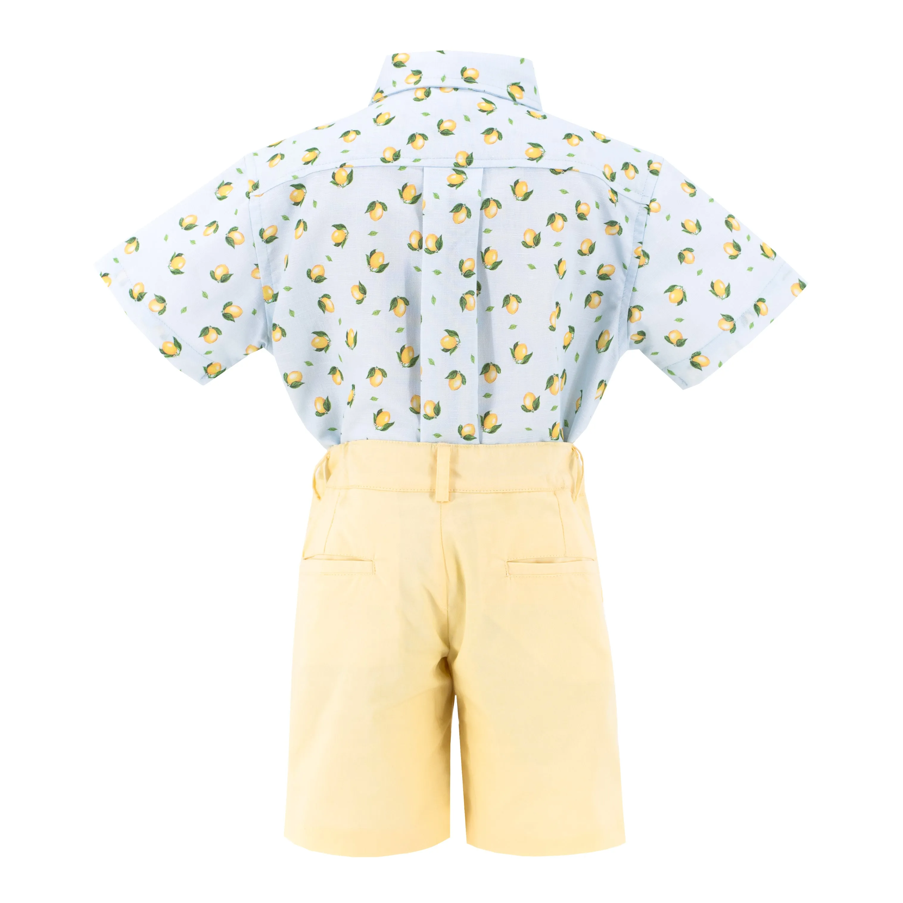 Citron Boy Button Down/Short Set
