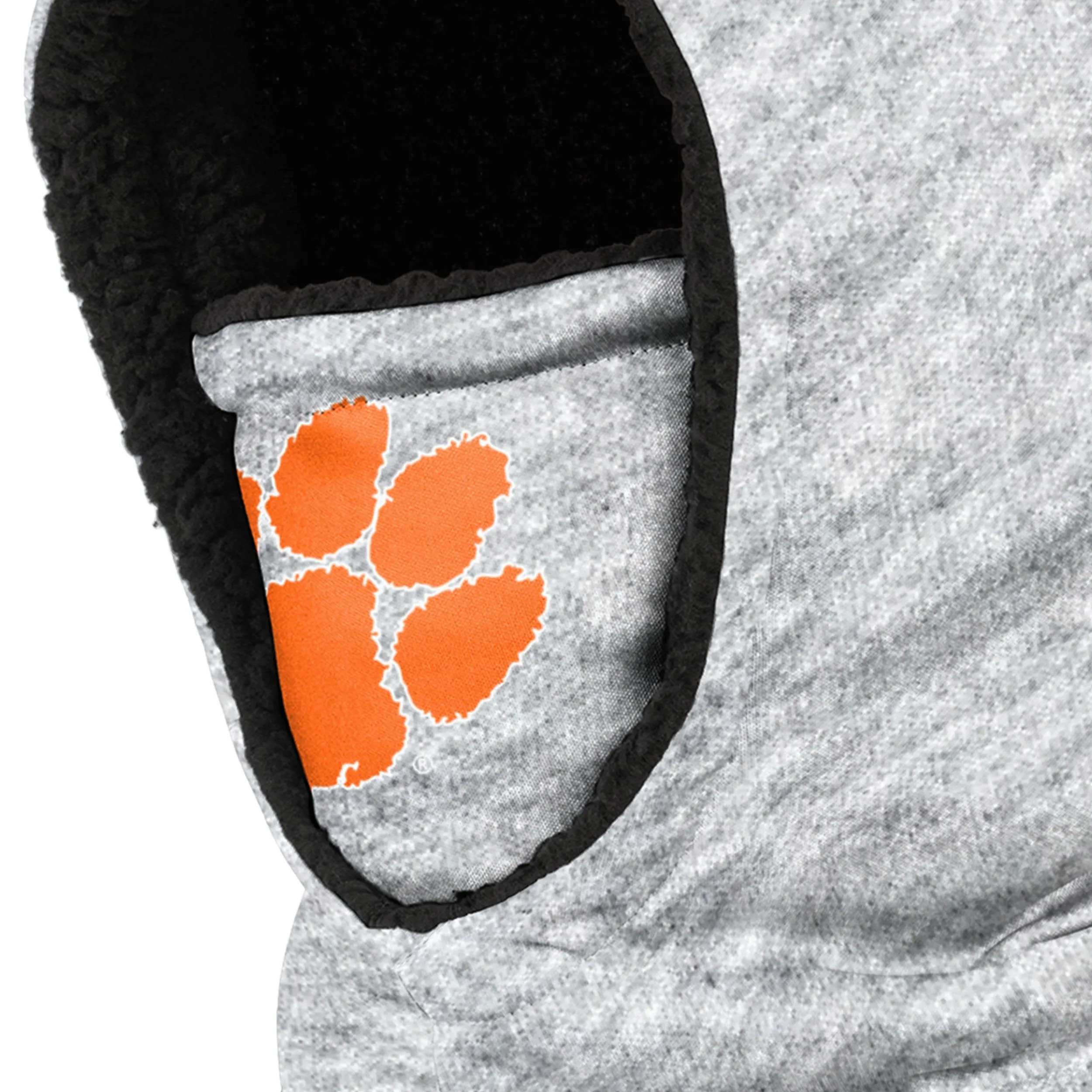 Clemson Tigers NCAA Heather Grey Big Logo Hooded Gaiter
