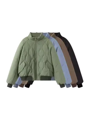 'Eliza' Aviator-Inspired Puffer Jacket（4 color）