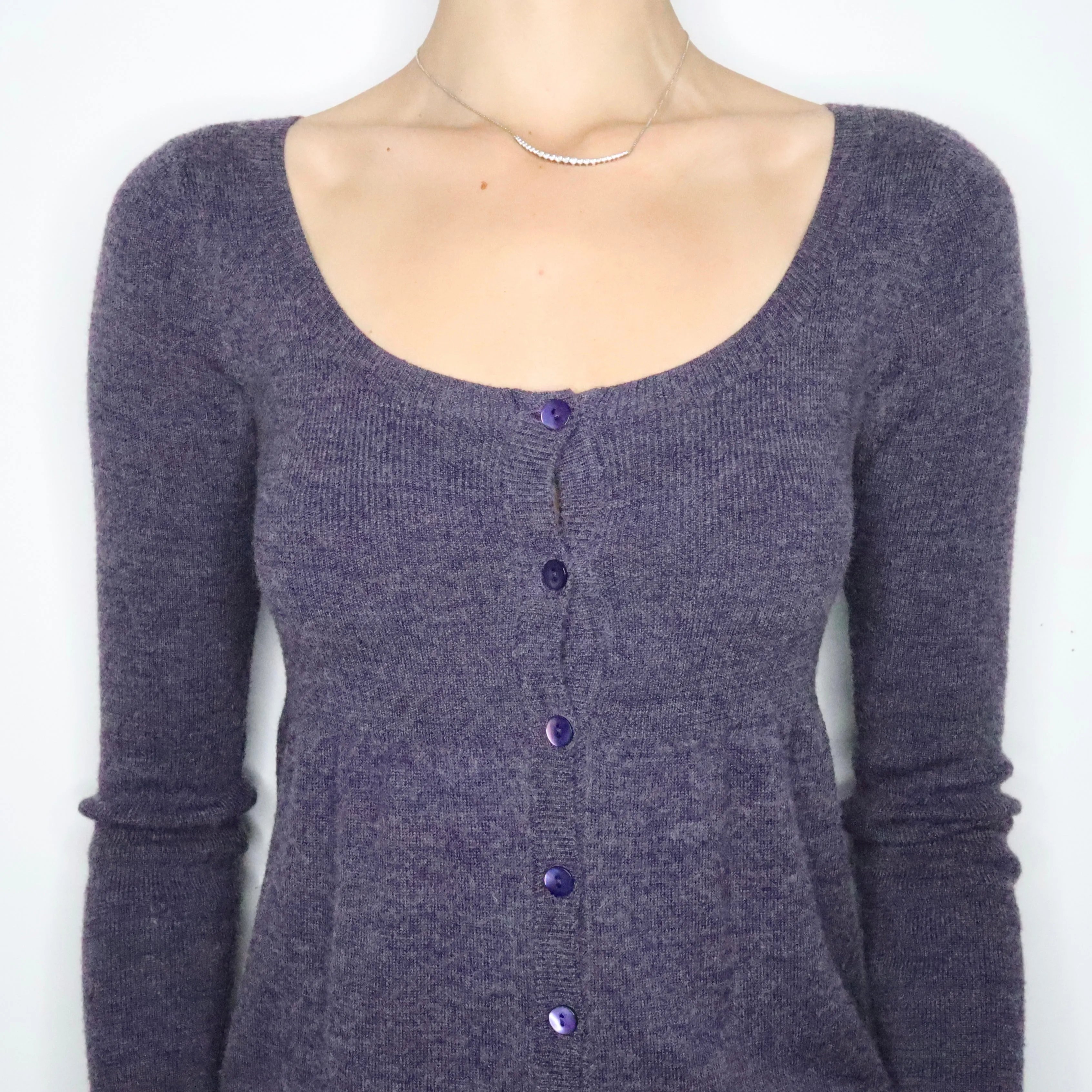 Fuzzy Purple Babydoll Sweater Dress (Small)