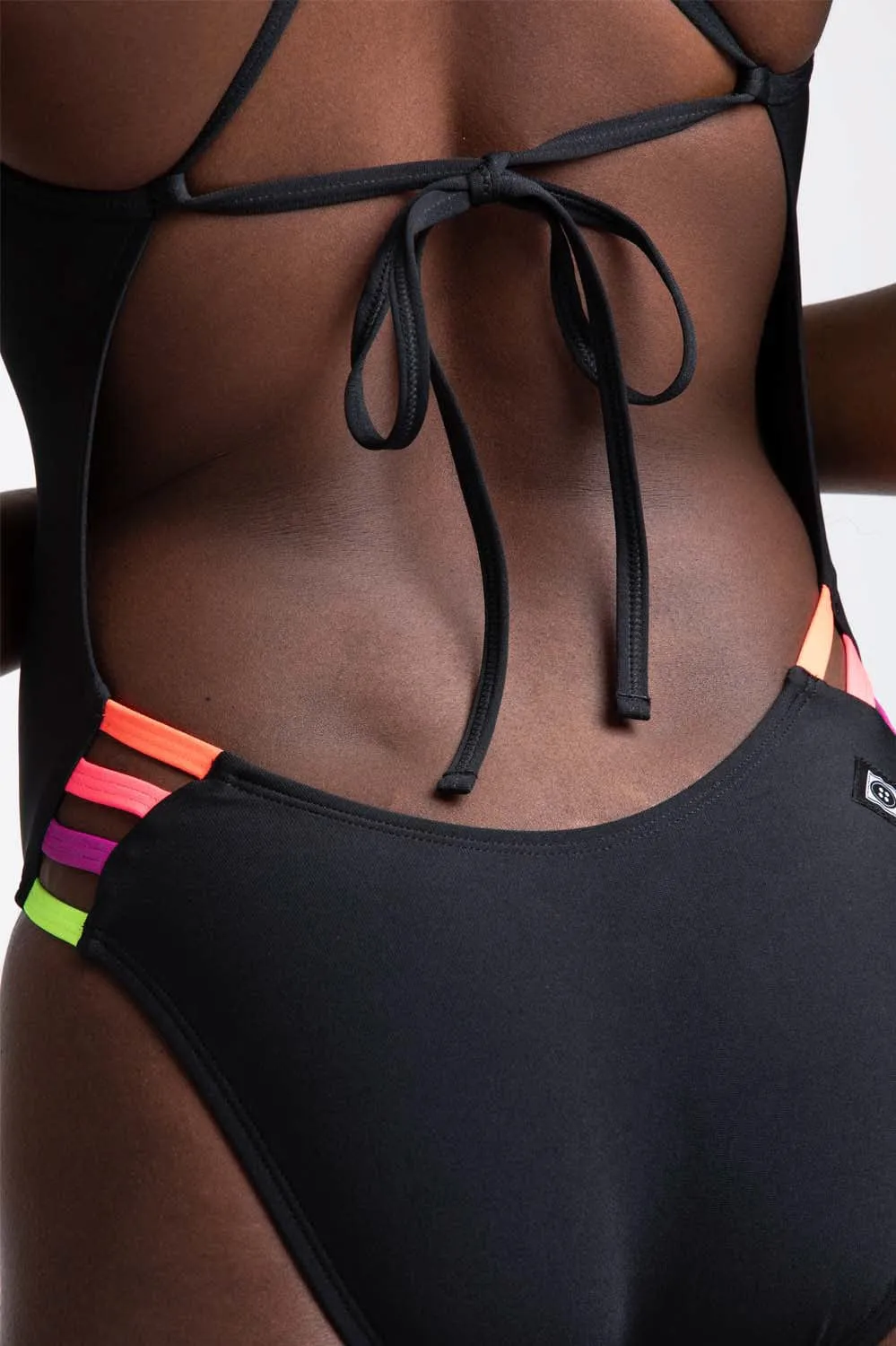 Gavin 2 Swim Onesie - Black Contrast