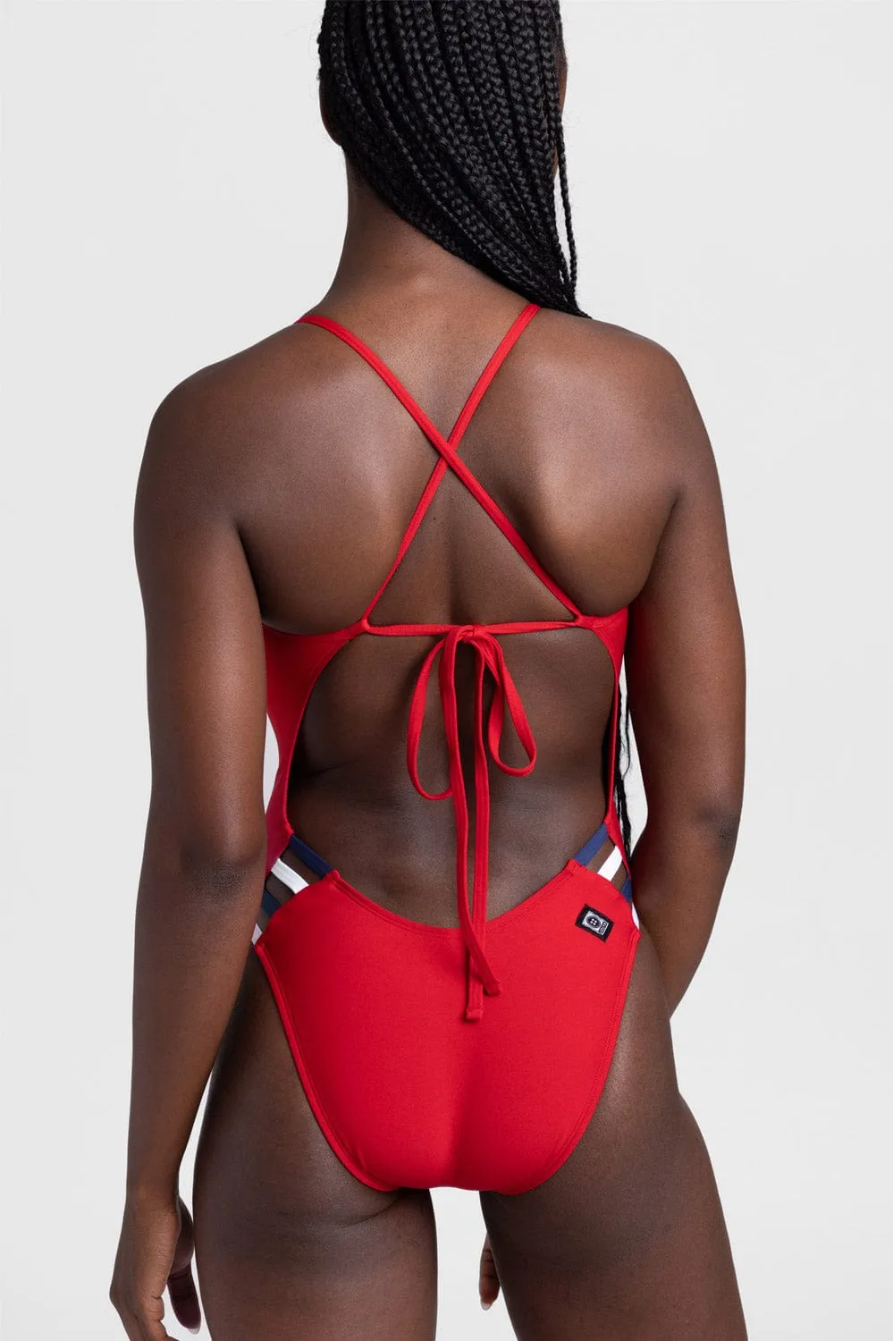 Gavin 2 Swim Onesie - Red Contrast