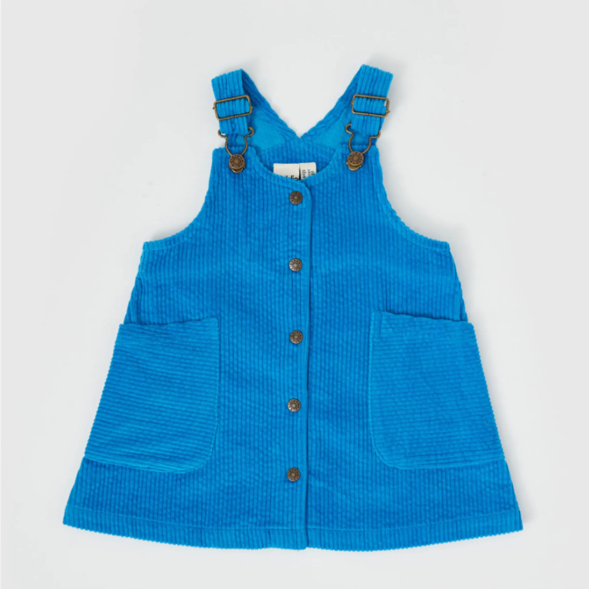 Goldie   Ace - Polly Corduroy Pinafore Dress - Lake