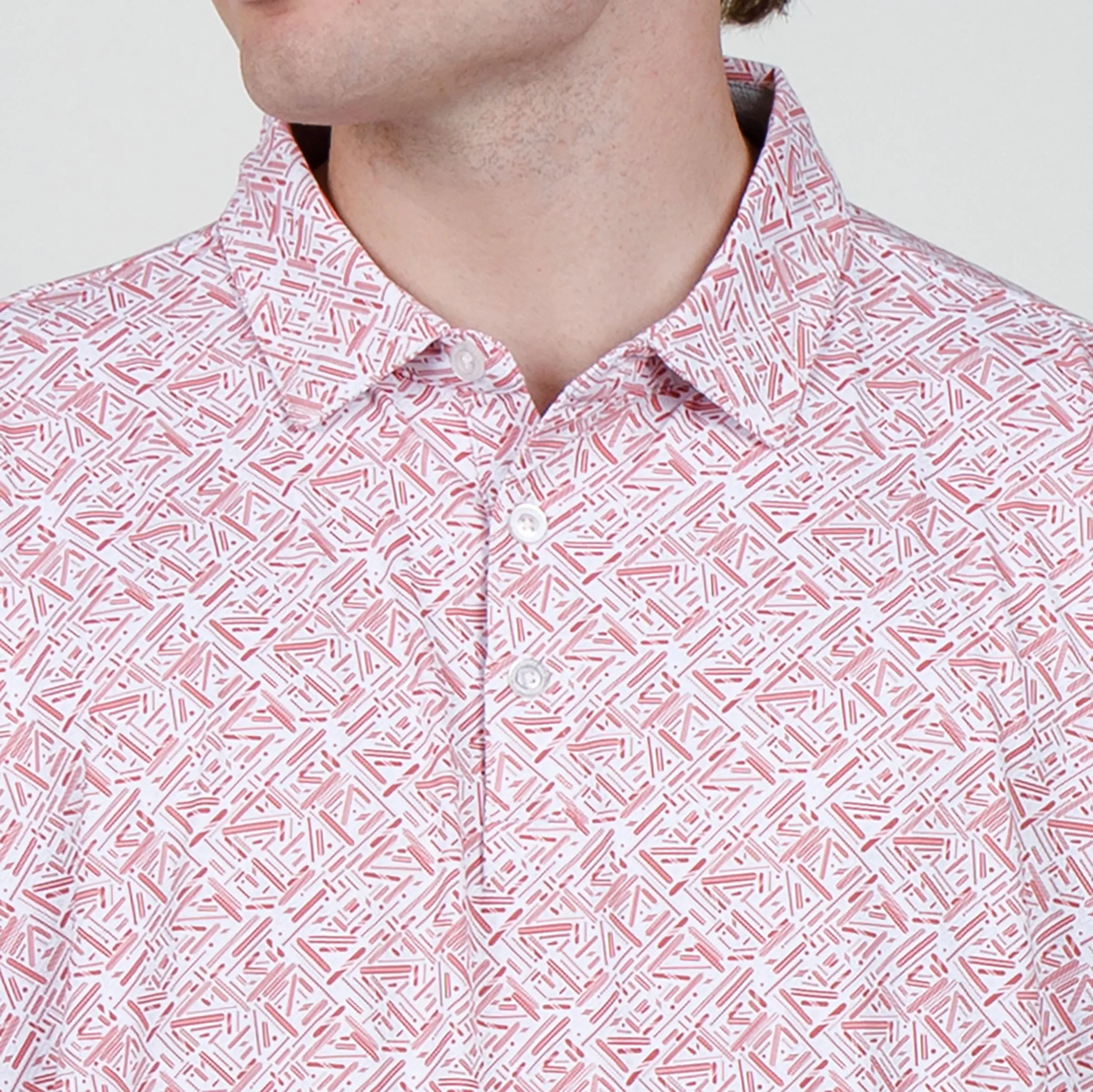 Longboard Polo - White/Mineral Red/Steel