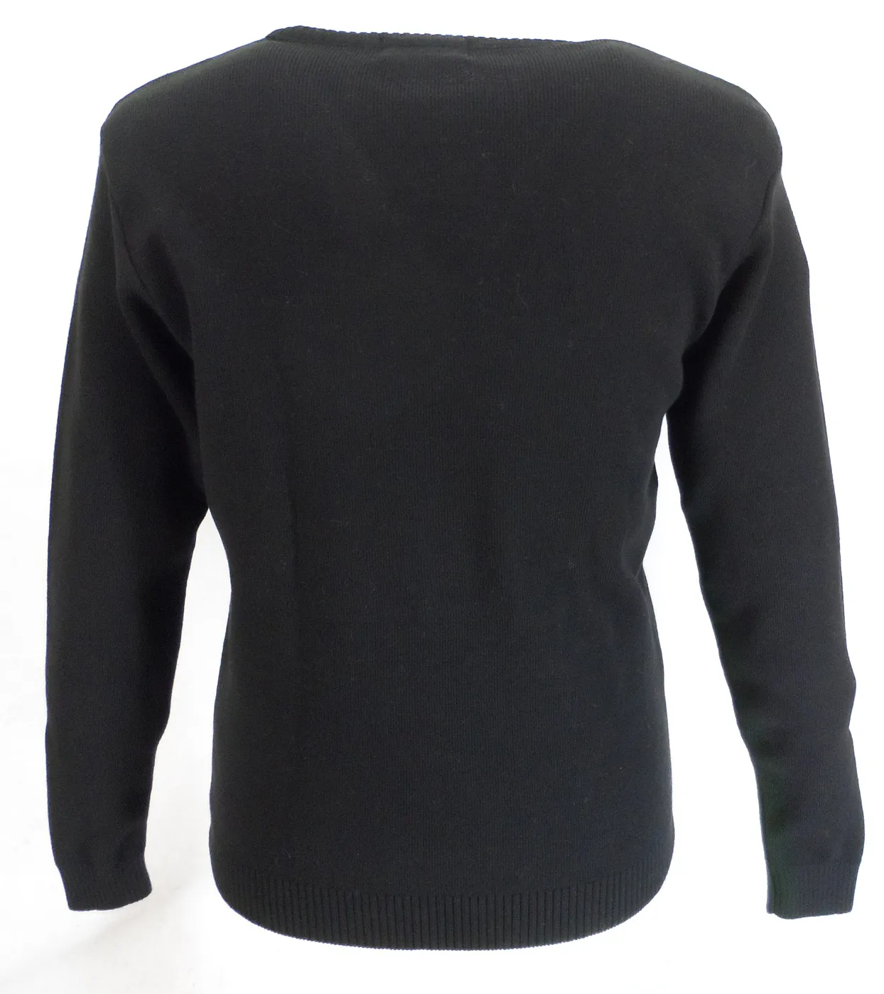 Mazeys Mens Black Racing Crew Neck Jumper