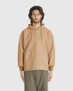 Melton Zip Up Hoodie