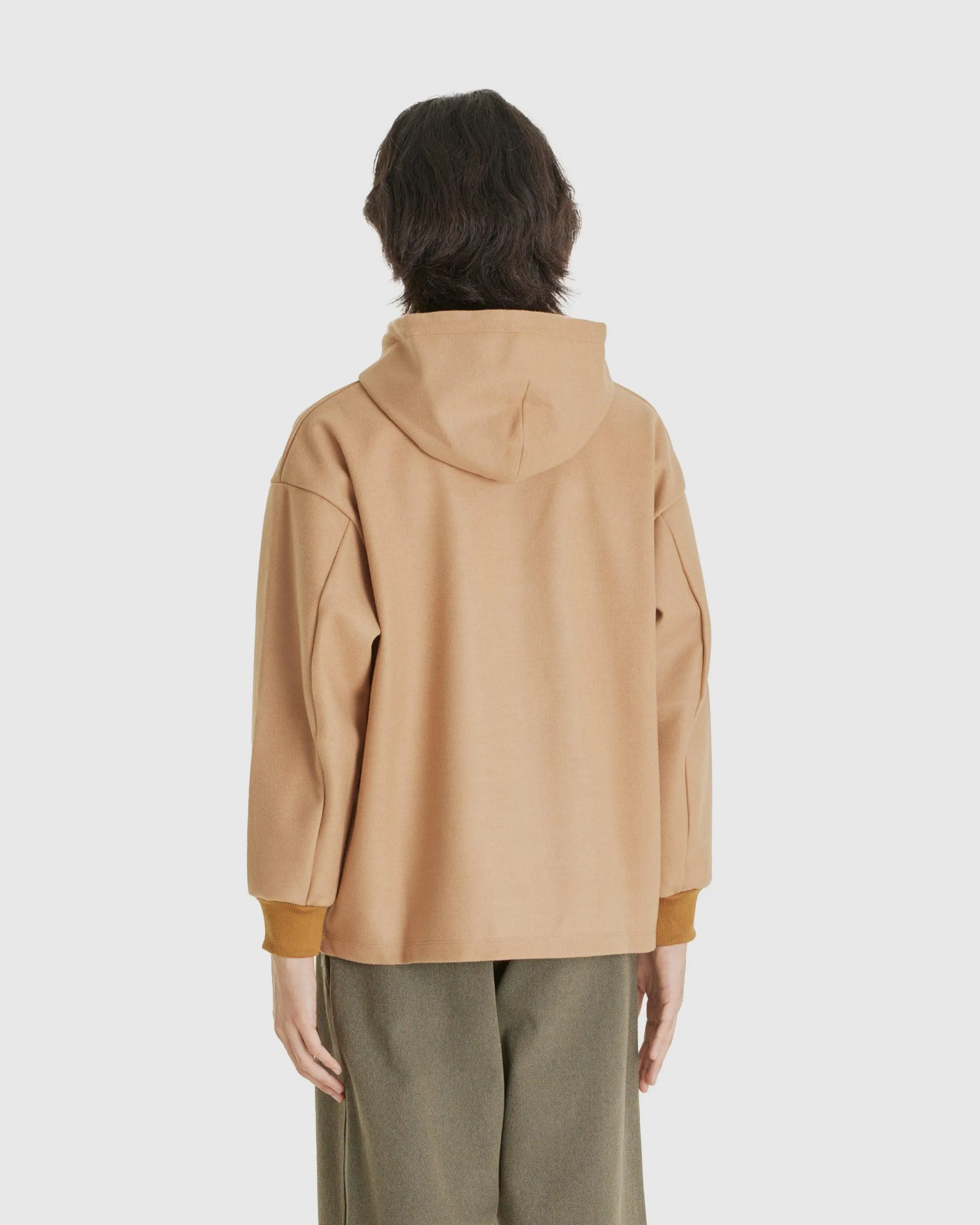 Melton Zip Up Hoodie