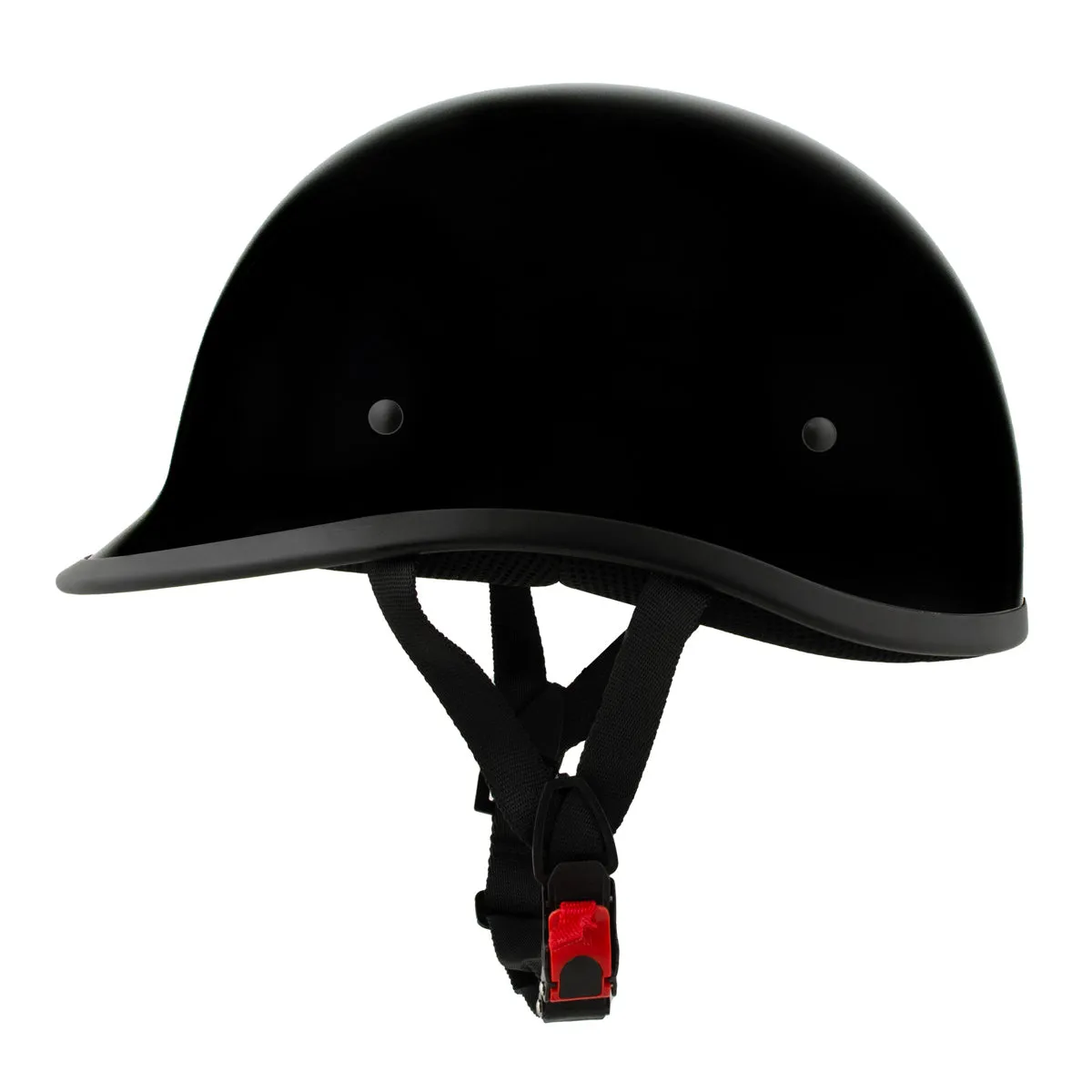 Milwaukee Helmets MPH9751DOT 'Polo Style' DOT Gloss Black Motorcycle