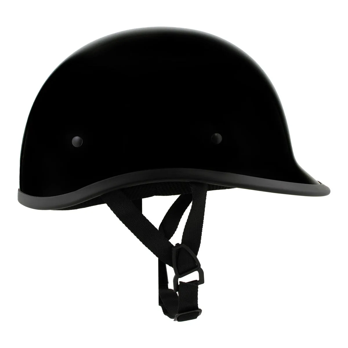 Milwaukee Helmets MPH9751DOT 'Polo Style' DOT Gloss Black Motorcycle