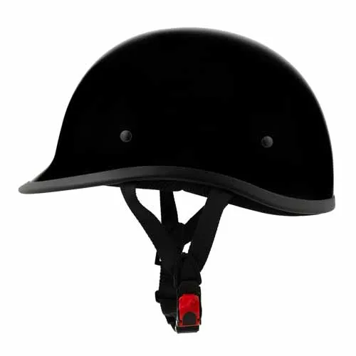Milwaukee Helmets MPH9751DOT 'Polo Style' DOT Gloss Black Motorcycle
