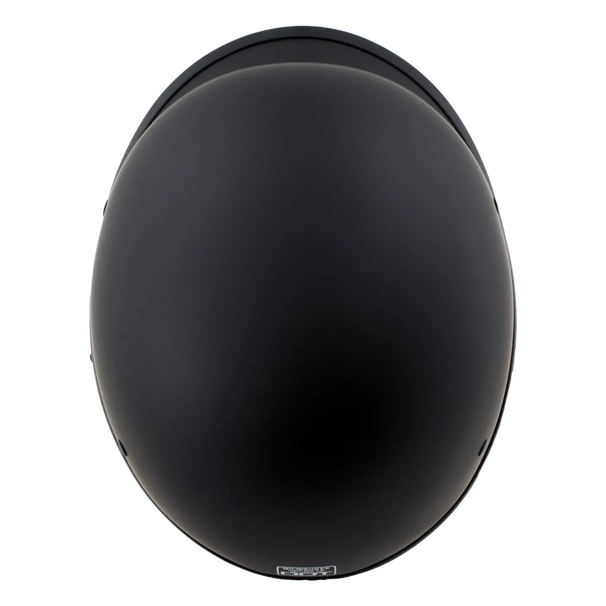 Milwaukee Helmets Polo Style Matte Black Motorcycle Half Face Helmet
