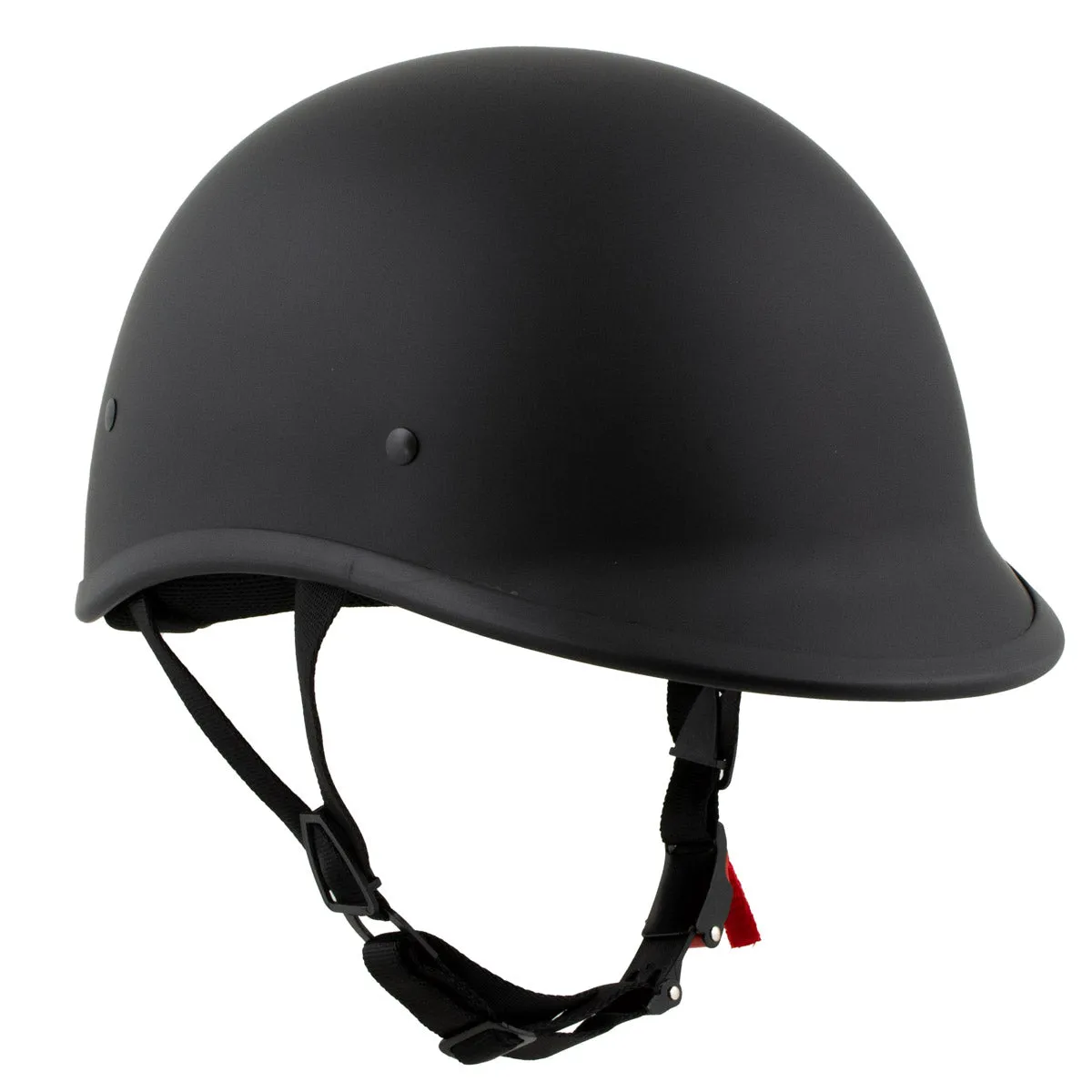 Milwaukee Helmets Polo Style Matte Black Motorcycle Half Face Helmet