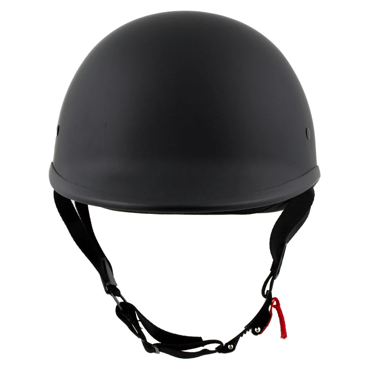 Milwaukee Helmets Polo Style Matte Black Motorcycle Half Face Helmet