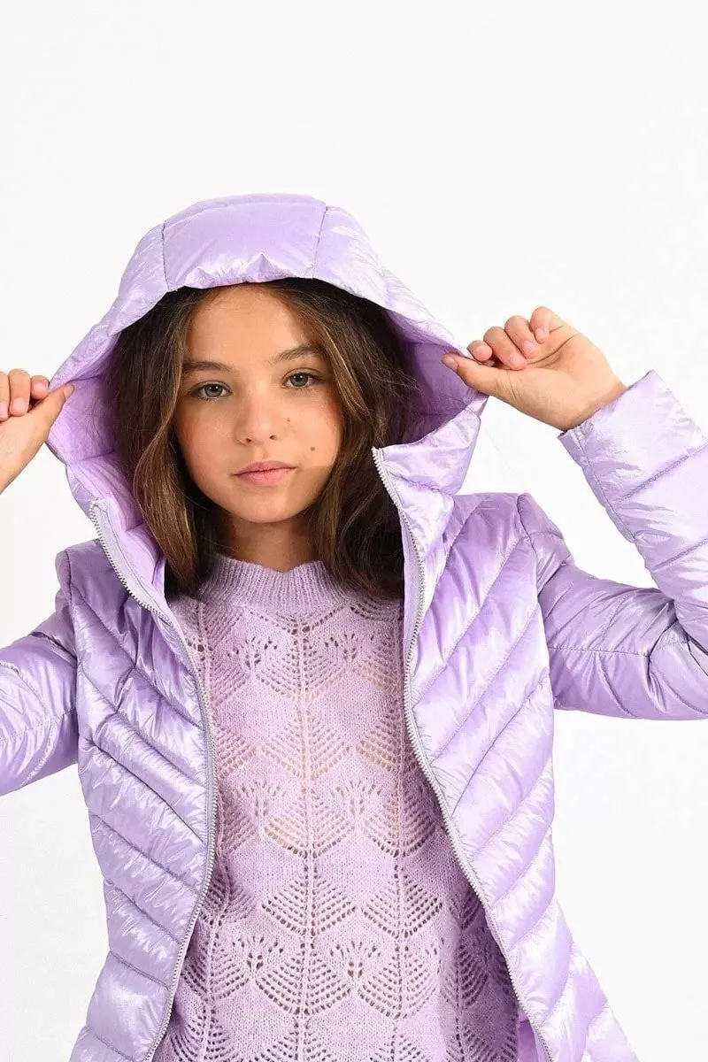 Mini Molly Purple Padded Jacket