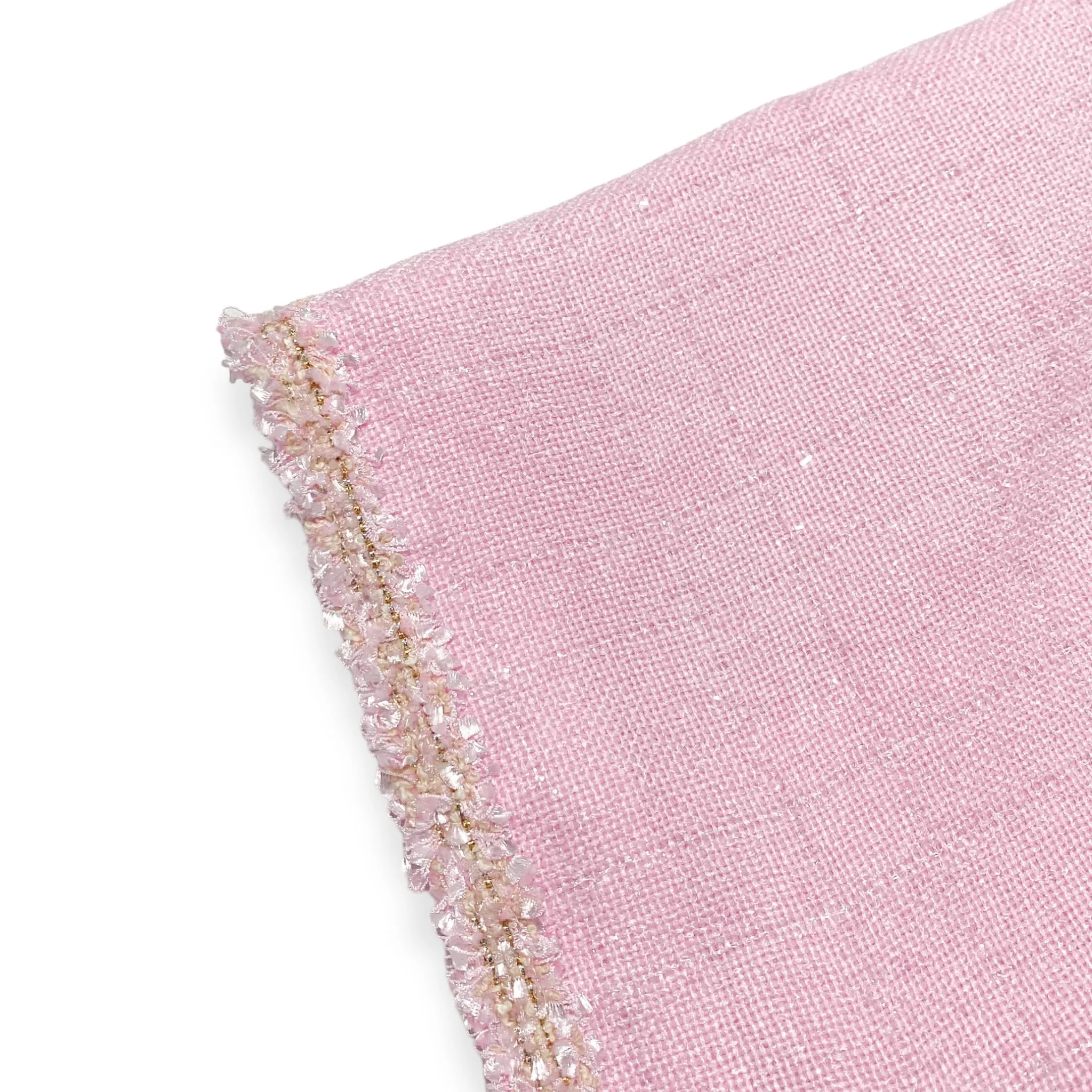 Novelty Button Tweed Vest -pink