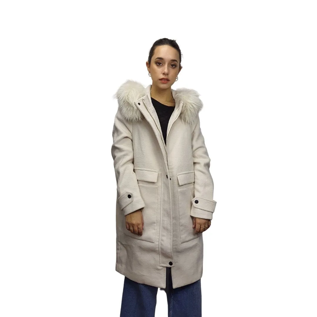 Parka  Vero Moda Crema  Style DAFFODIL L/S WOOL COAT(DR)