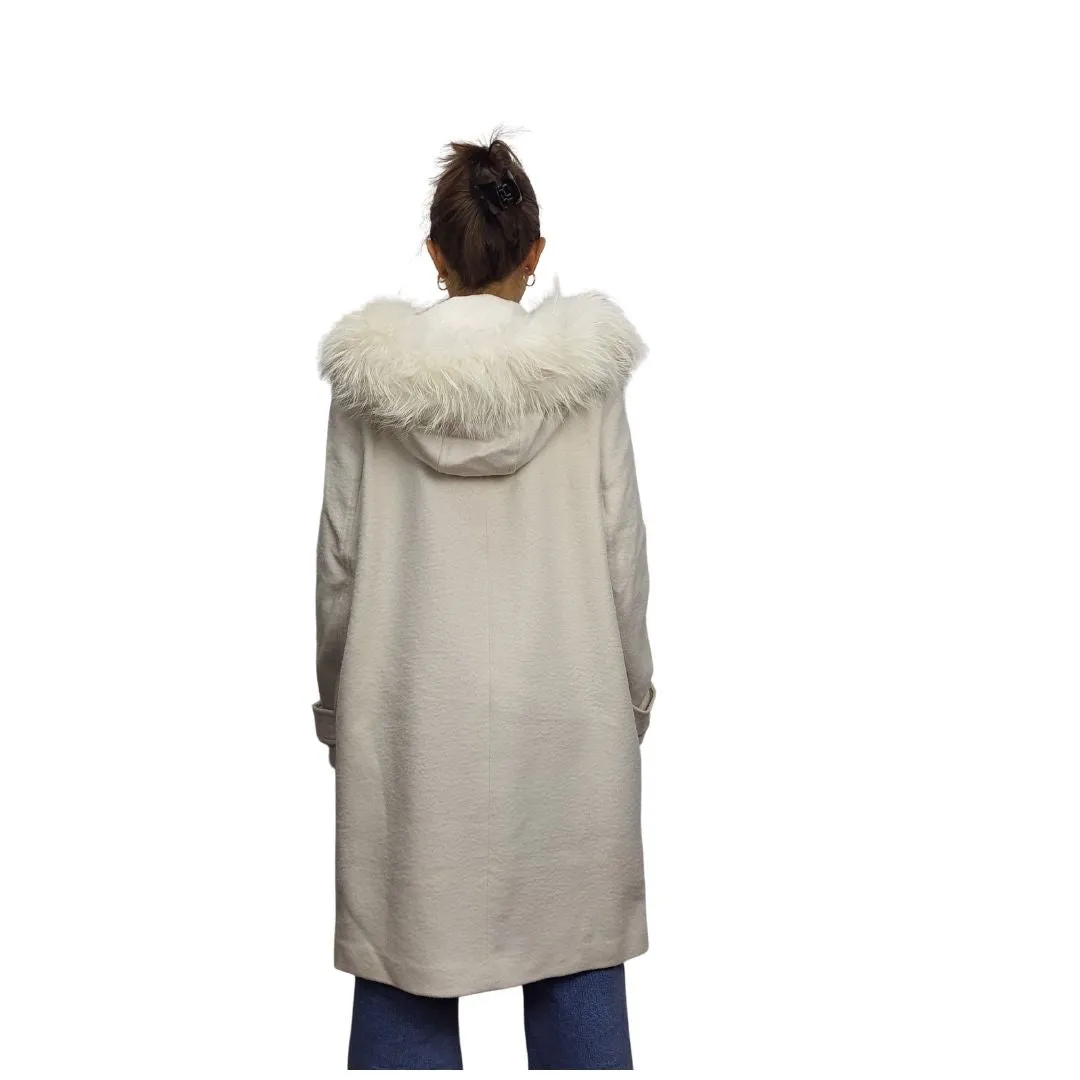 Parka  Vero Moda Crema  Style DAFFODIL L/S WOOL COAT(DR)