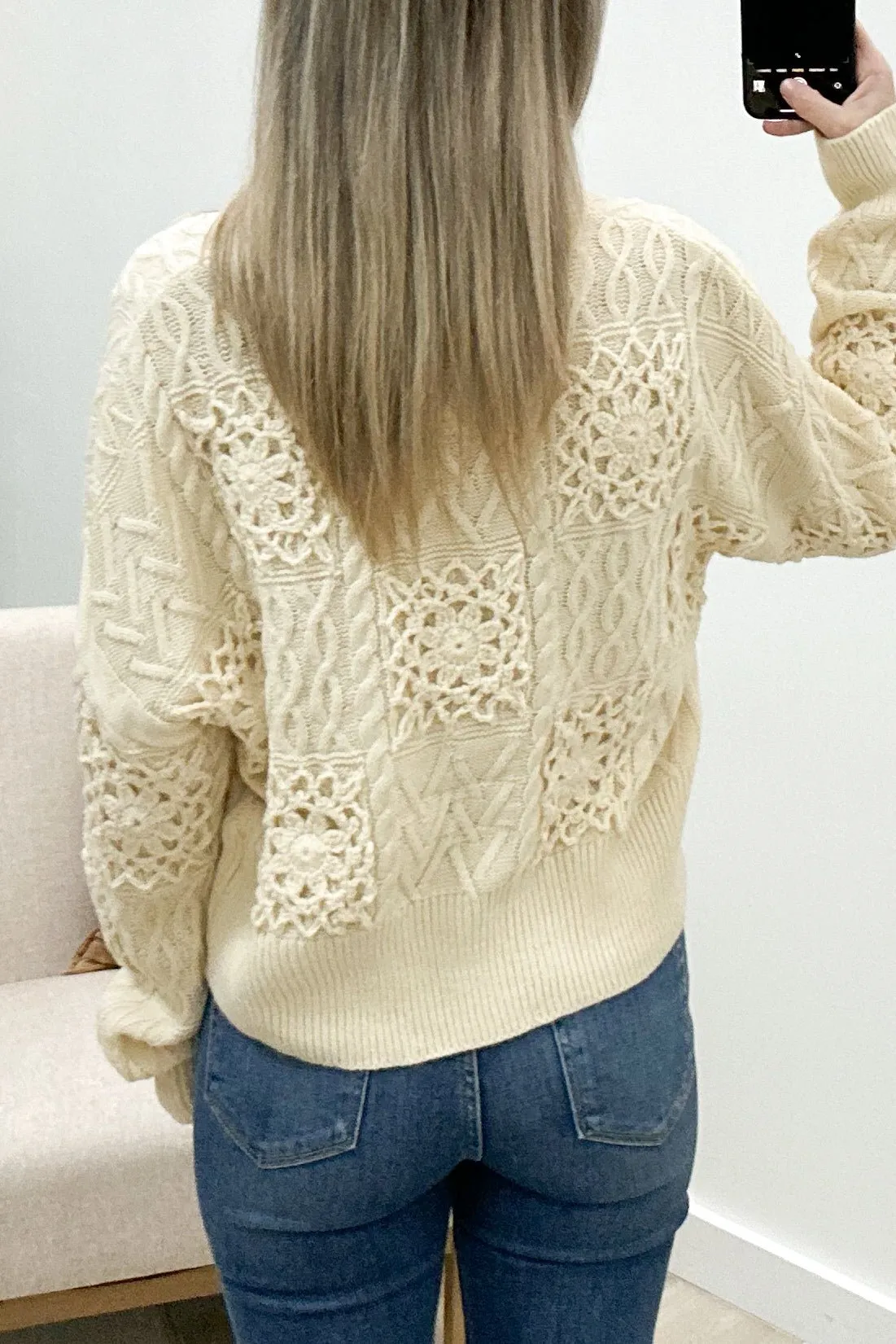 "Sweet Nothings" Sweater (Ecru)