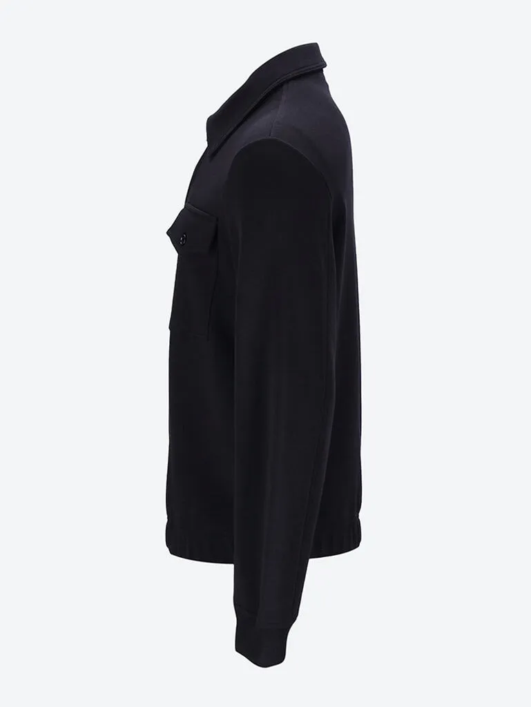 Regular fit retro zip front long sl