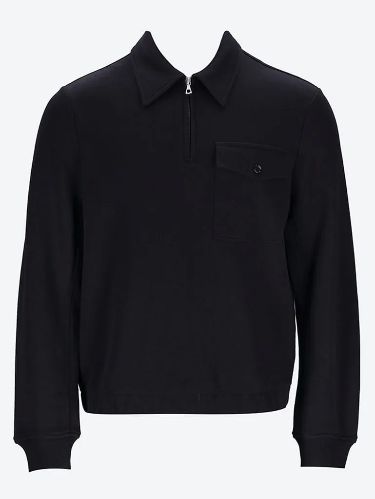 Regular fit retro zip front long sl