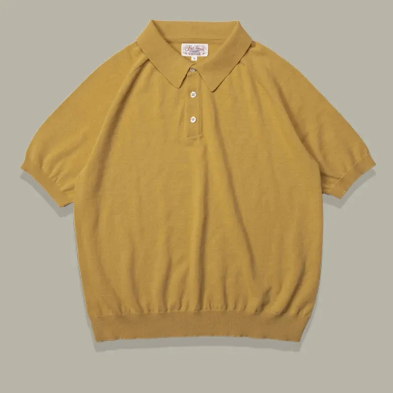 Retro 60s Polo Shirt Men's Casual Short Sleeve Knit T-shirt