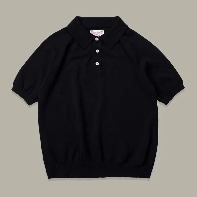 Retro 60s Polo Shirt Men's Casual Short Sleeve Knit T-shirt