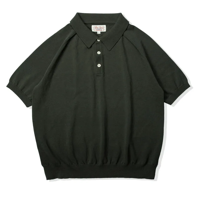 Retro 60s Polo Shirt Men's Casual Short Sleeve Knit T-shirt