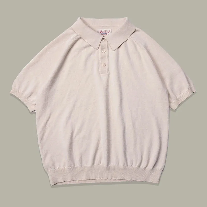 Retro 60s Polo Shirt Men's Casual Short Sleeve Knit T-shirt
