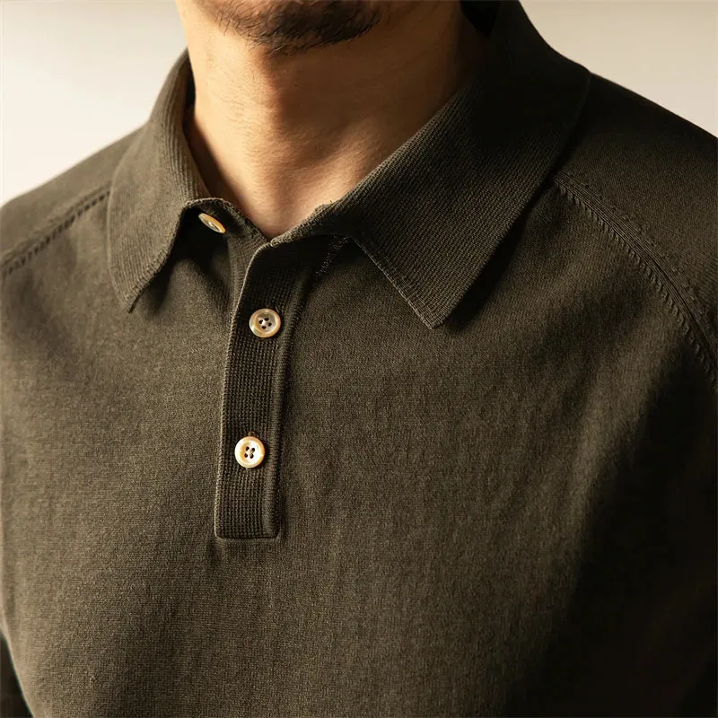 Retro 60s Polo Shirt Men's Casual Short Sleeve Knit T-shirt