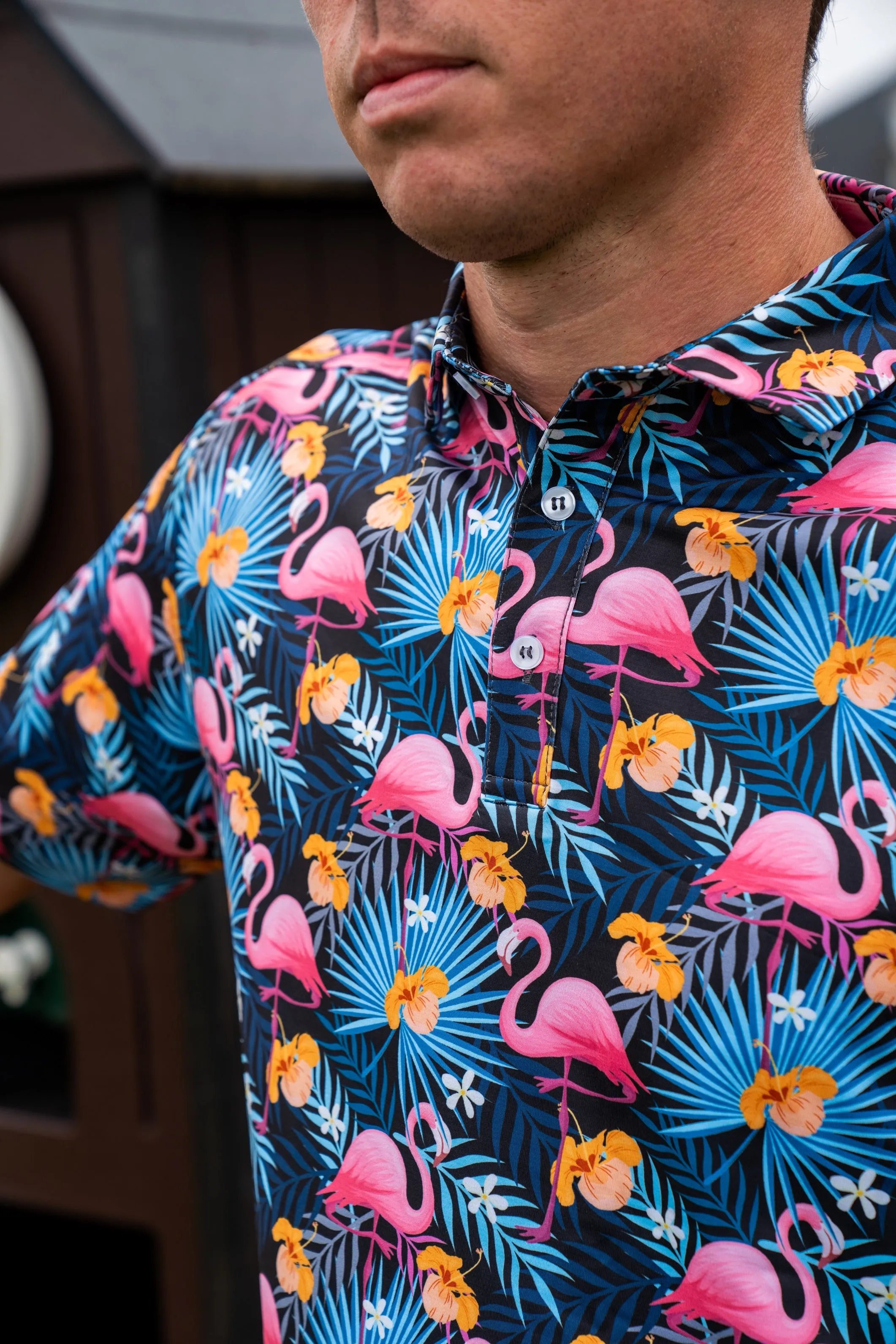 Retro Flamingo Polo