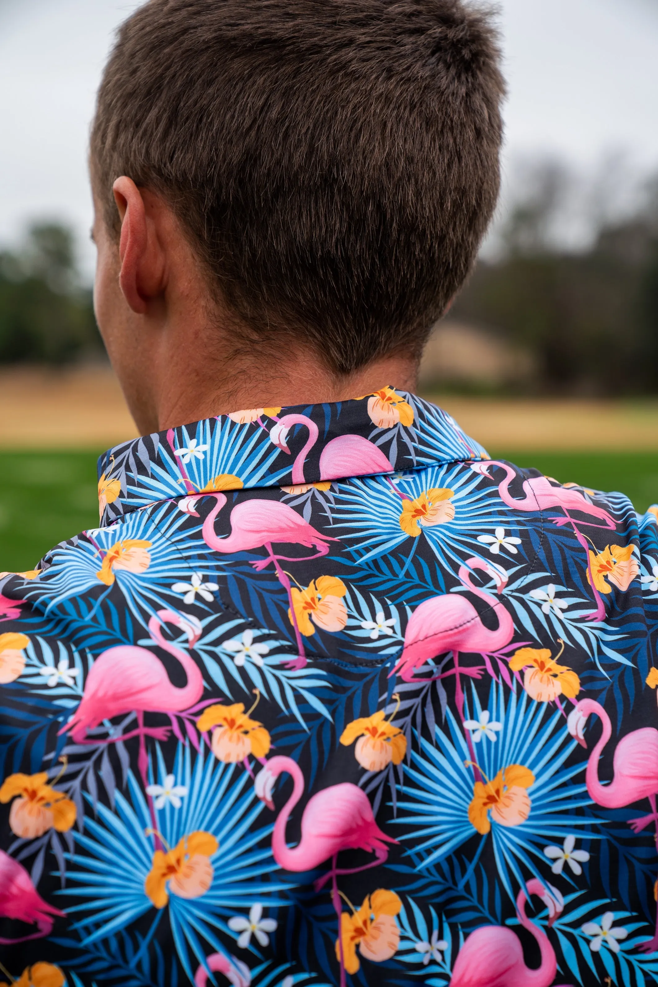 Retro Flamingo Polo
