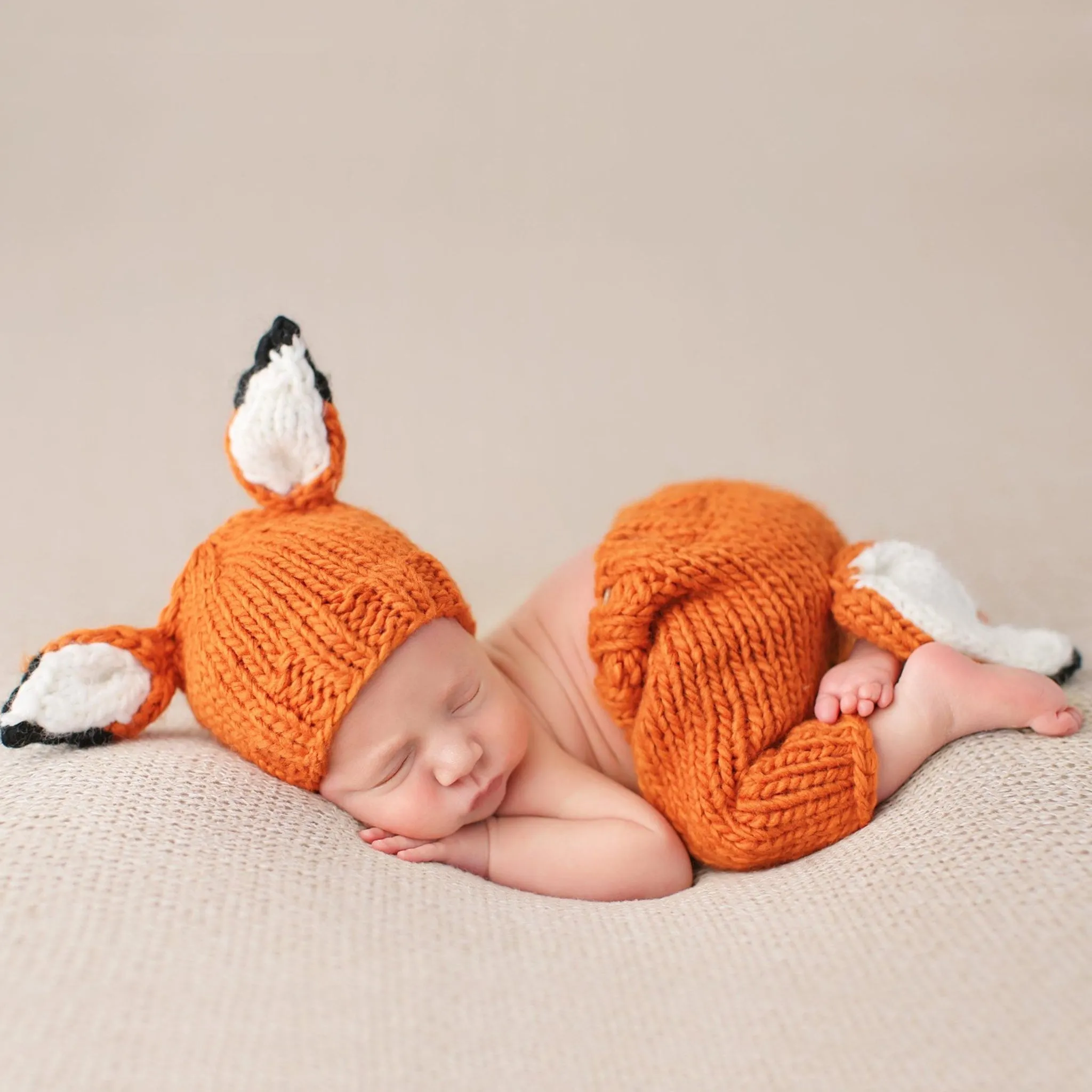 Rusty Fox Hat and Pant Newborn Set