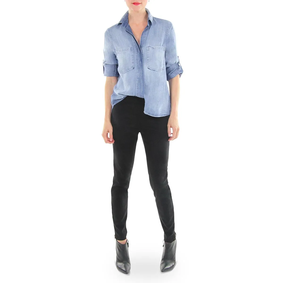 Split Back Button Down - Arctic Blue