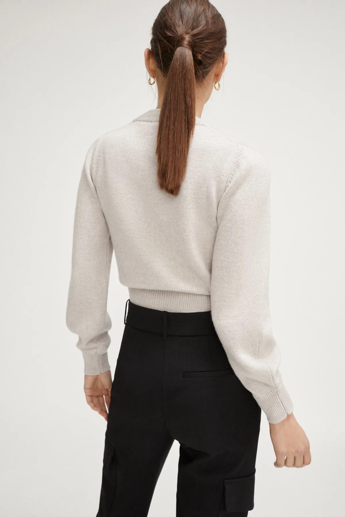 The Cropped V-Neck Sweater – Imperfect Version